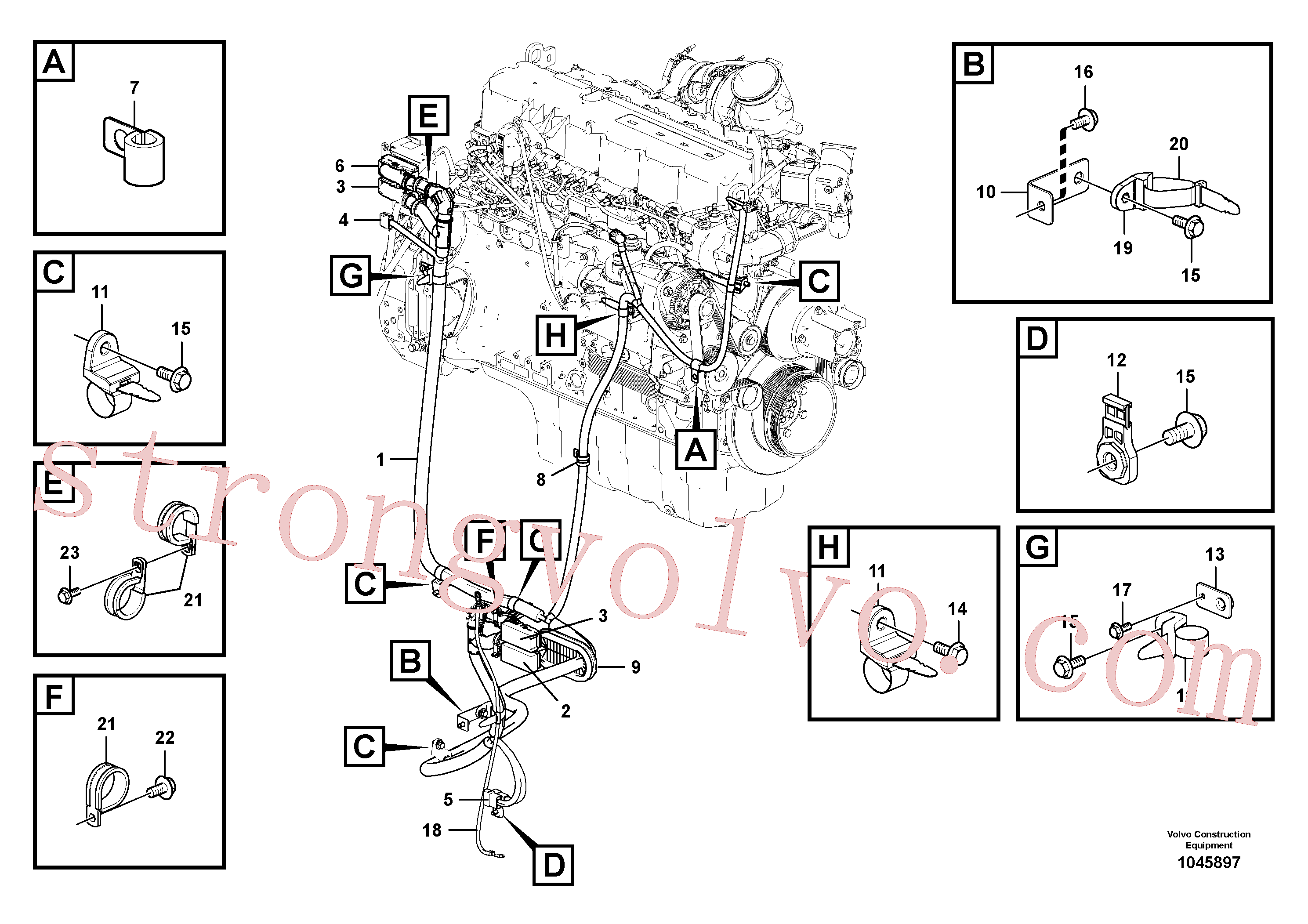Volvo VOE14638892 Suporte Volvo Acessórios para escavadeira
