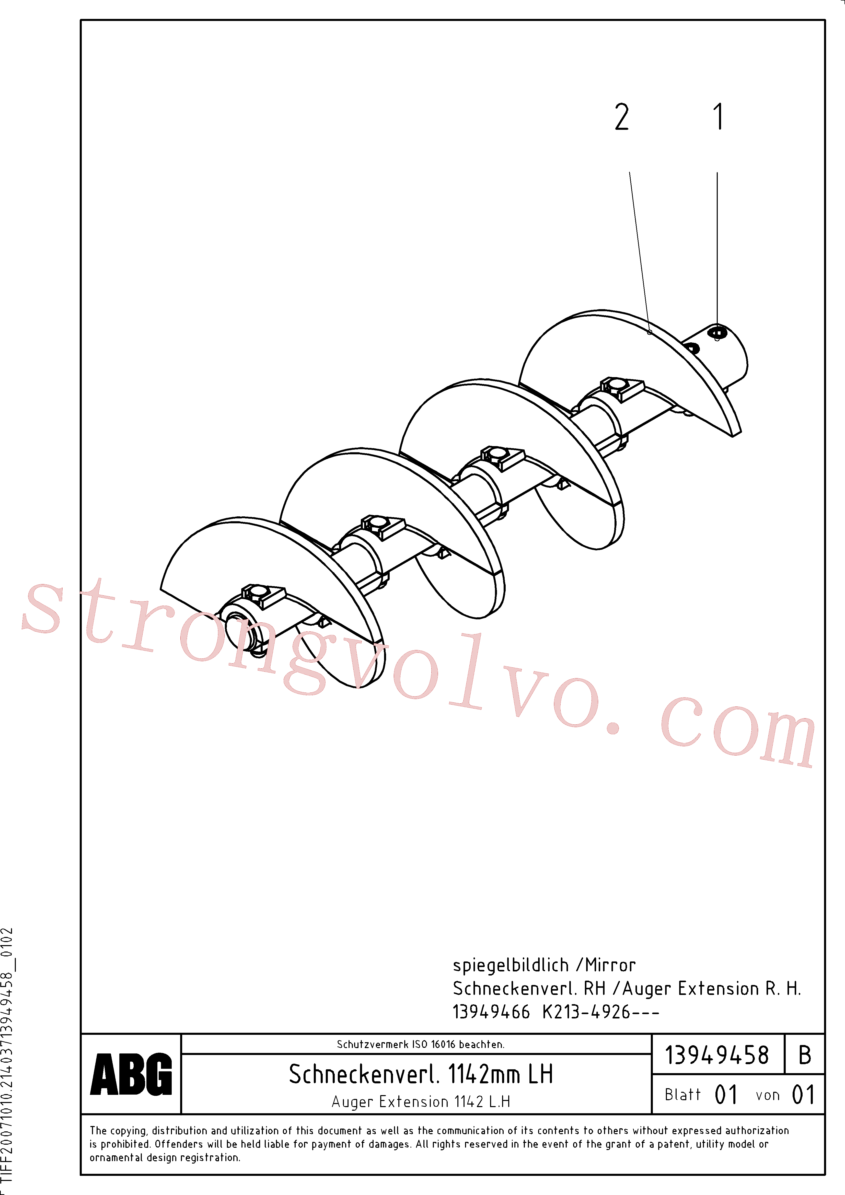 Volvo Montagem RM13917836 Parafuso sem-fim Acessórios