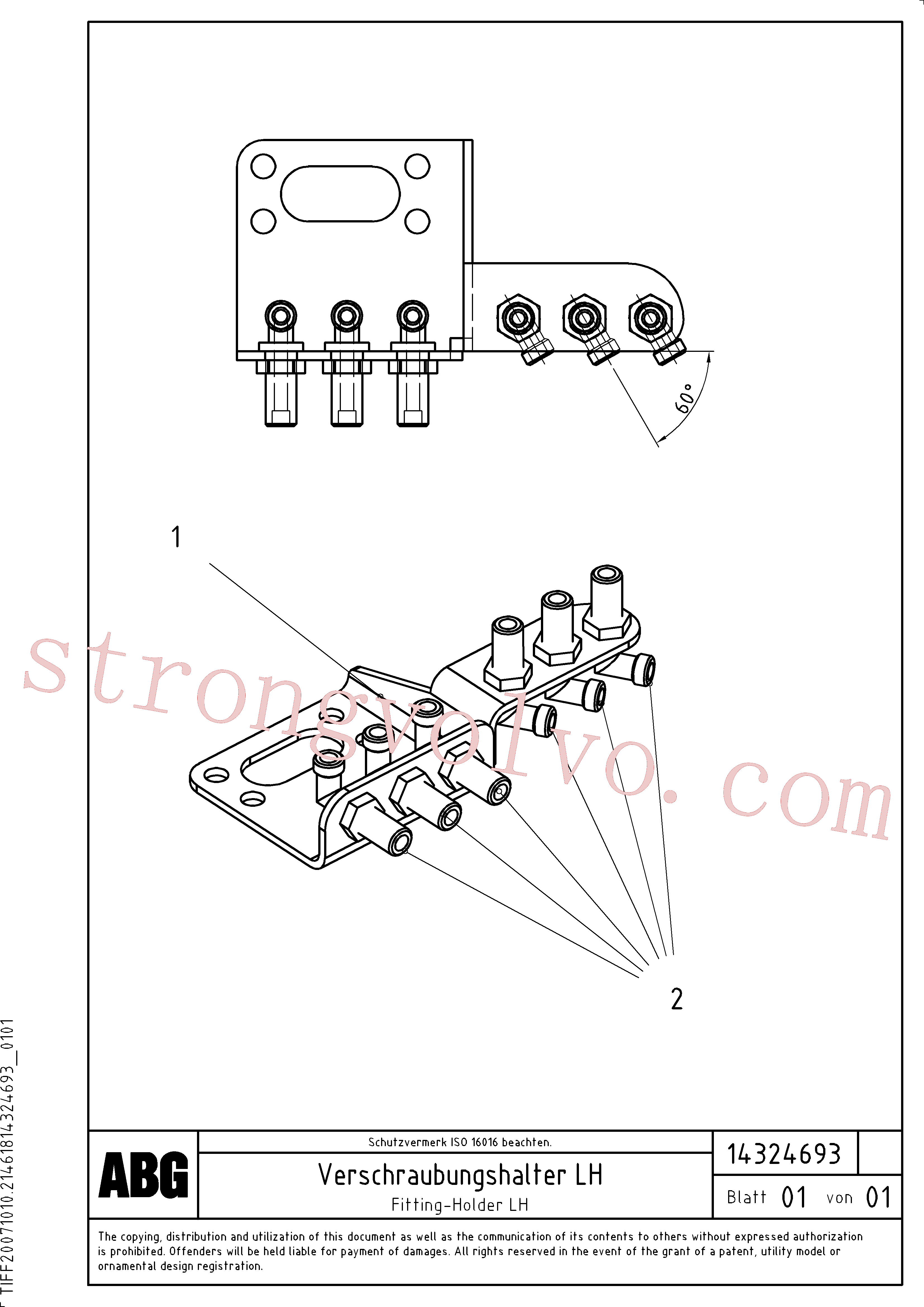RM14324248 Volvo Suporte(1046312 Montagem)