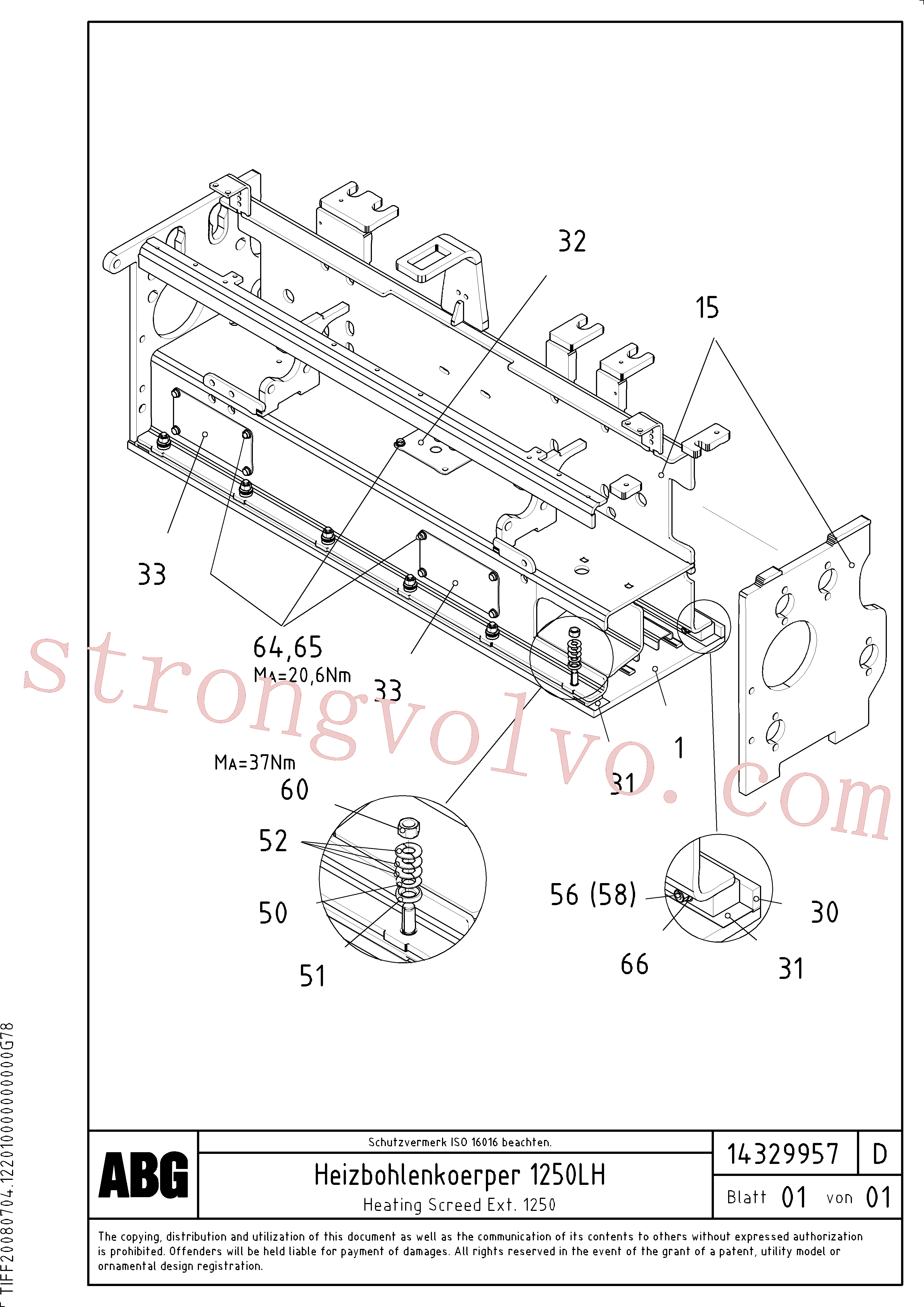 Volvo RM80854011 Parafuso soquete sext Volvo Acessórios para escavadeira