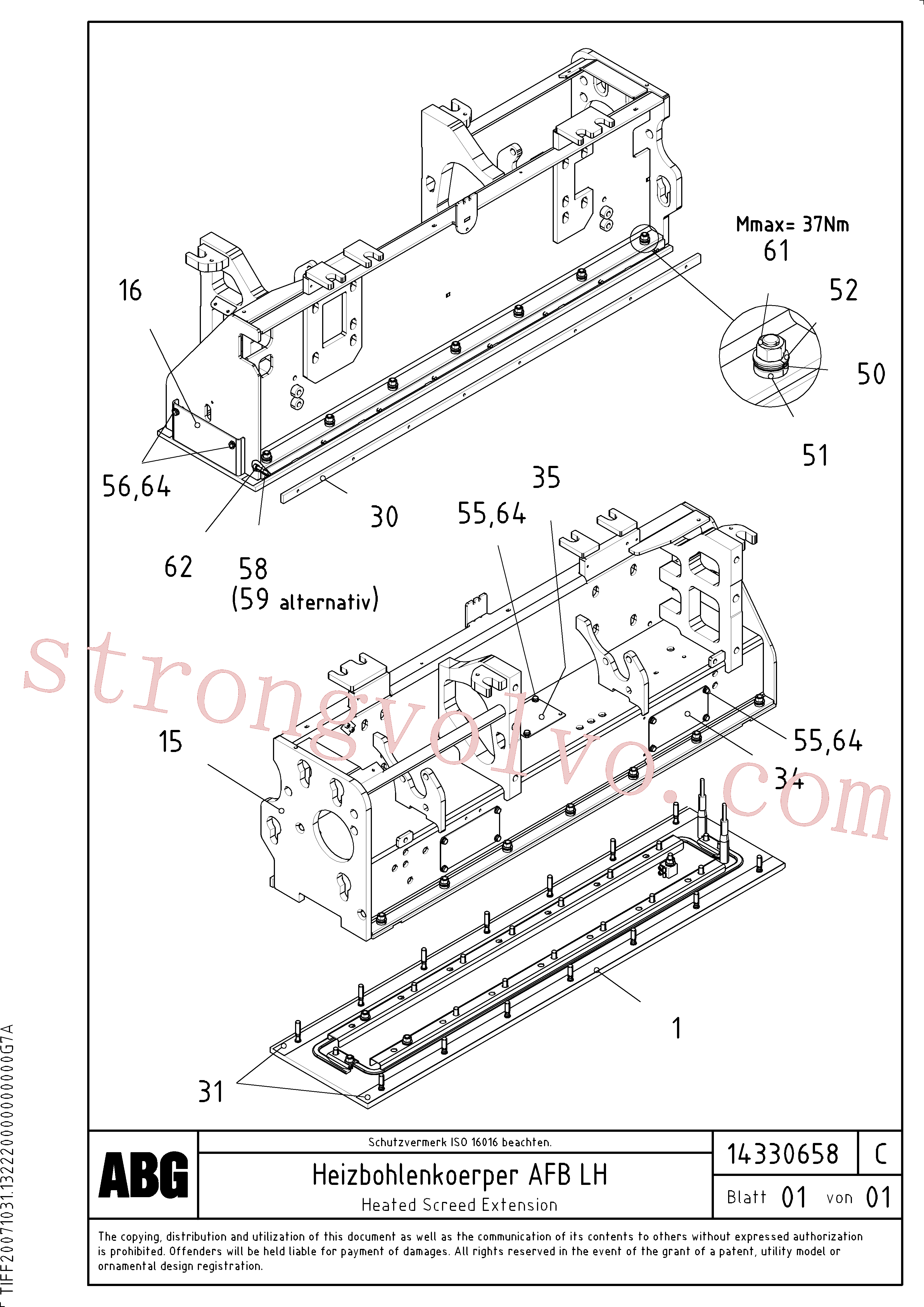 China Made RM58867052 Arruela, Arruela simples Volvo Acessórios para escavadeira