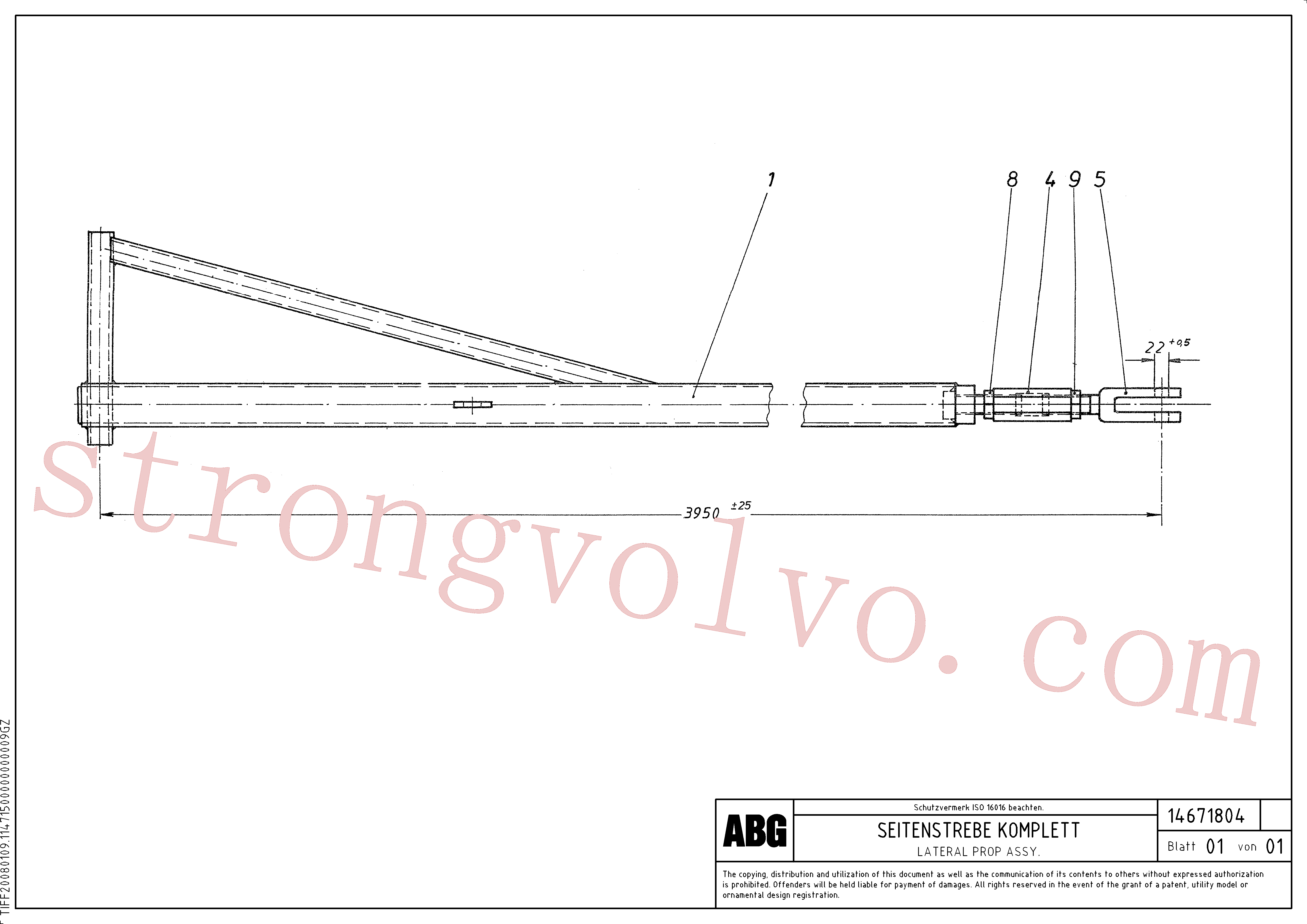 RM96726195 Porca Volvo escavadeira