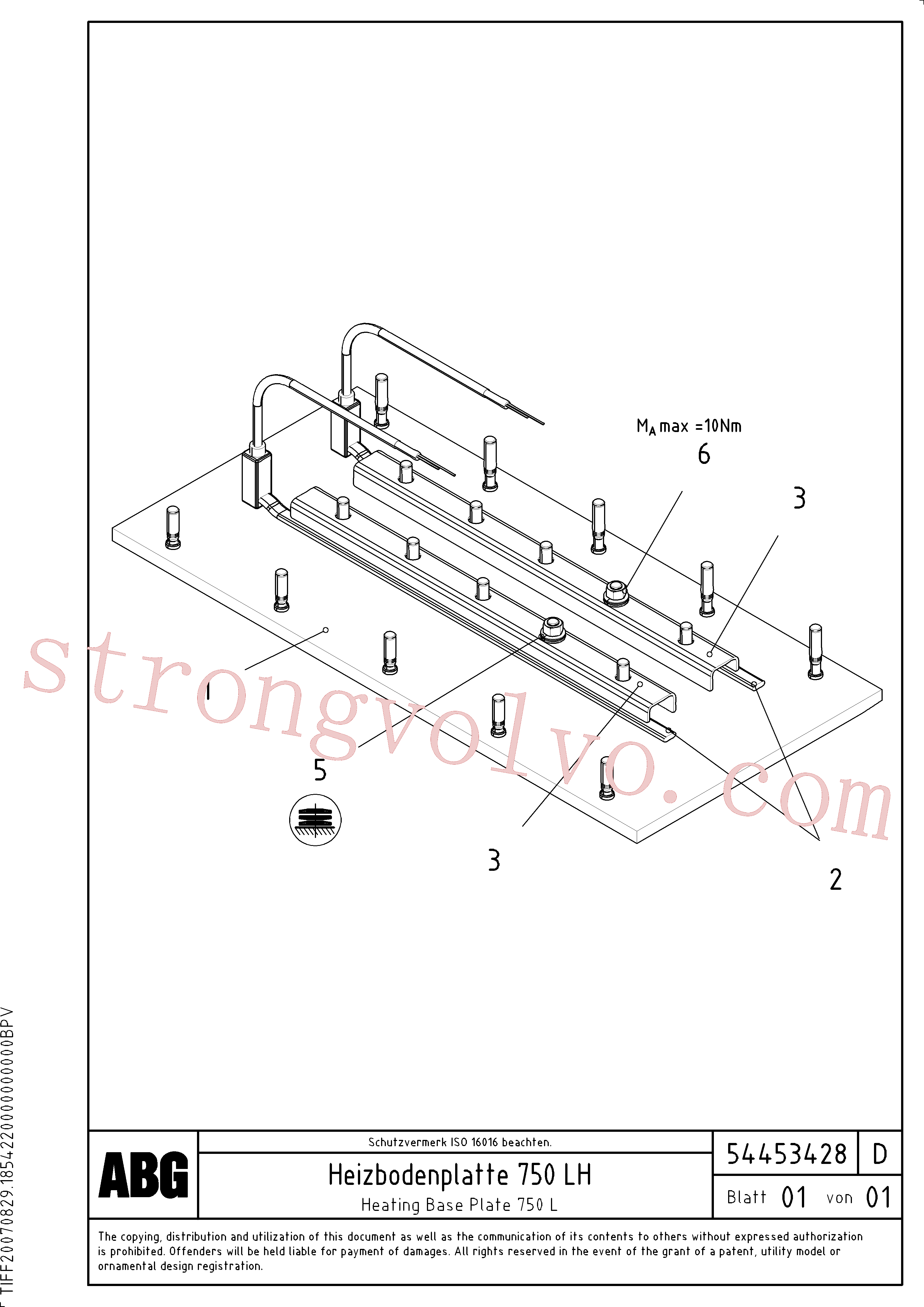 Volvo Acessórios para escavadeira RM54451935 Placa da mesa niveladora Acessórios