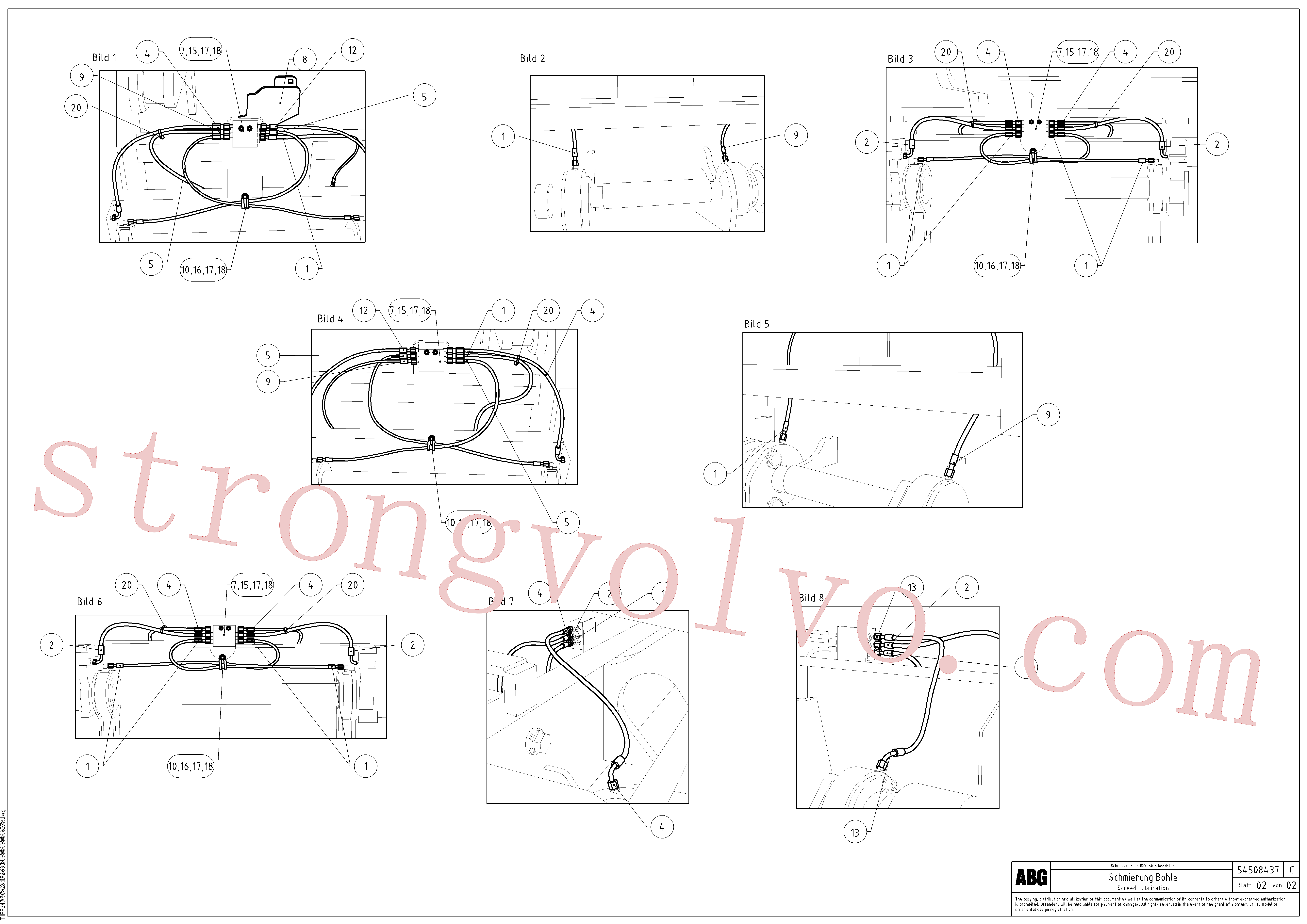 Volvo Acessórios para escavadeira RM54522453 Mangueira Acessórios