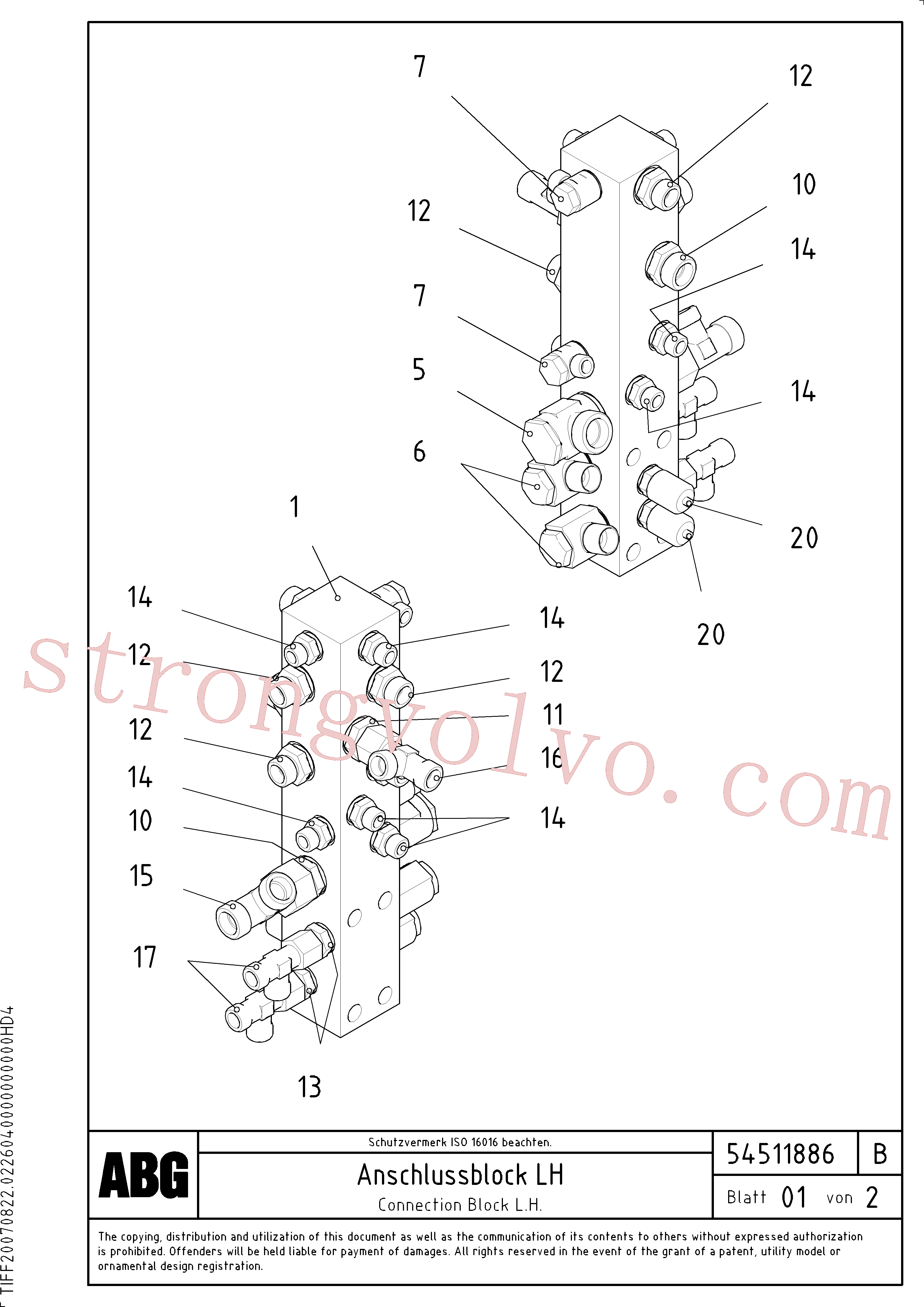 Volvo Montagem RM58856493 Niple Acessórios