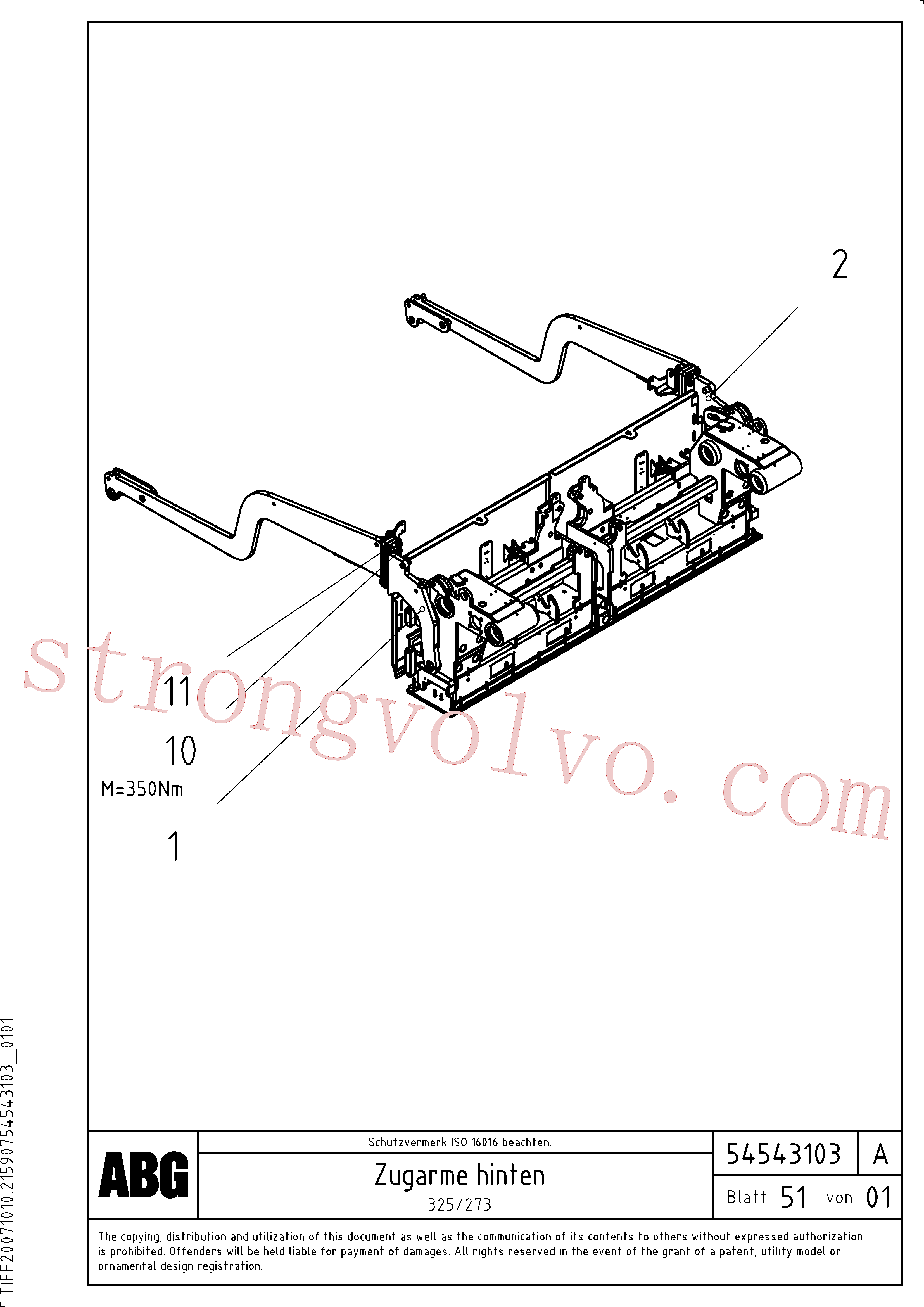 Atacado RM54517743 Braço do reboque Volvo escavadeira