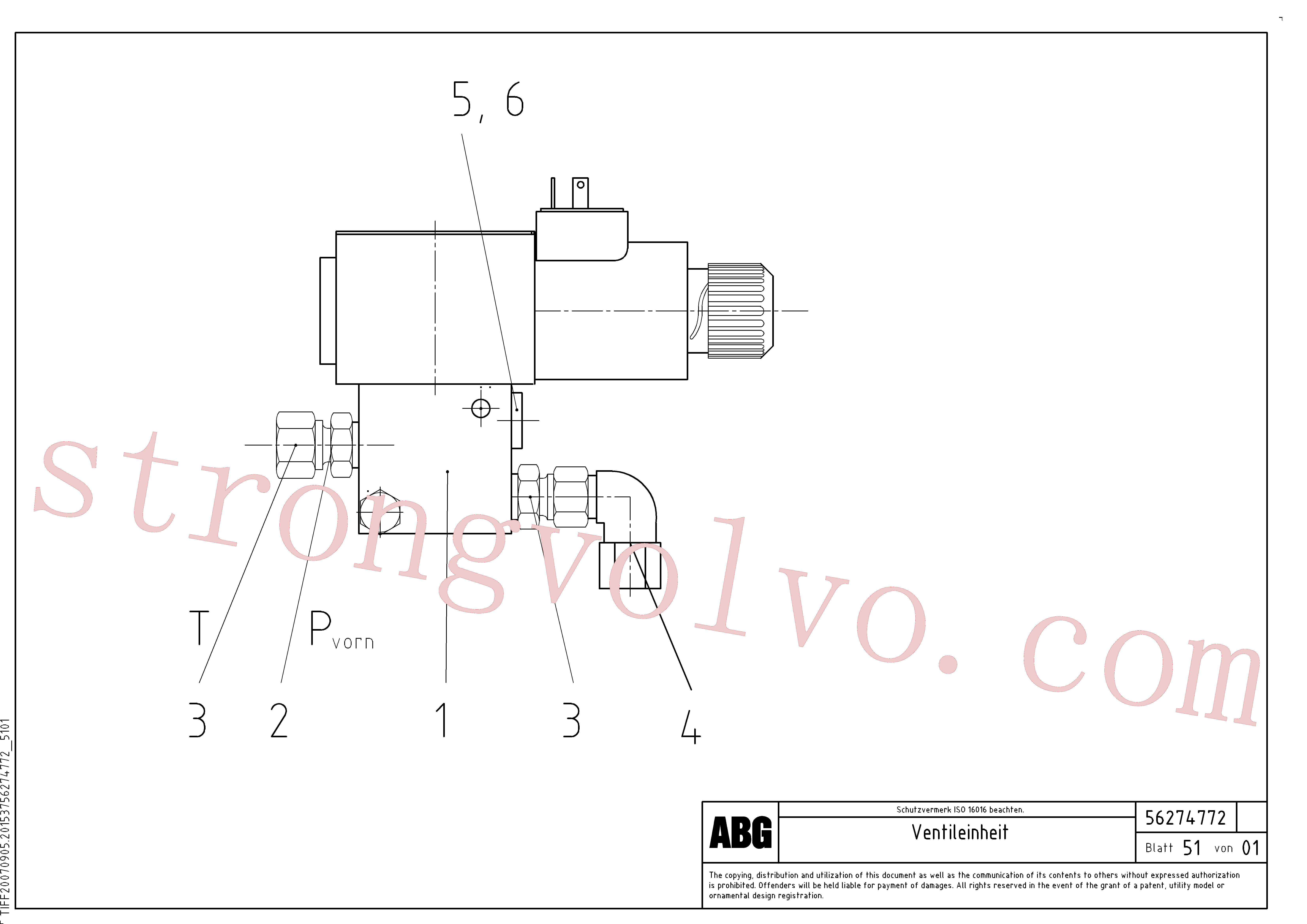 China Made RM14102586 Niple Volvo Acessórios para escavadeira