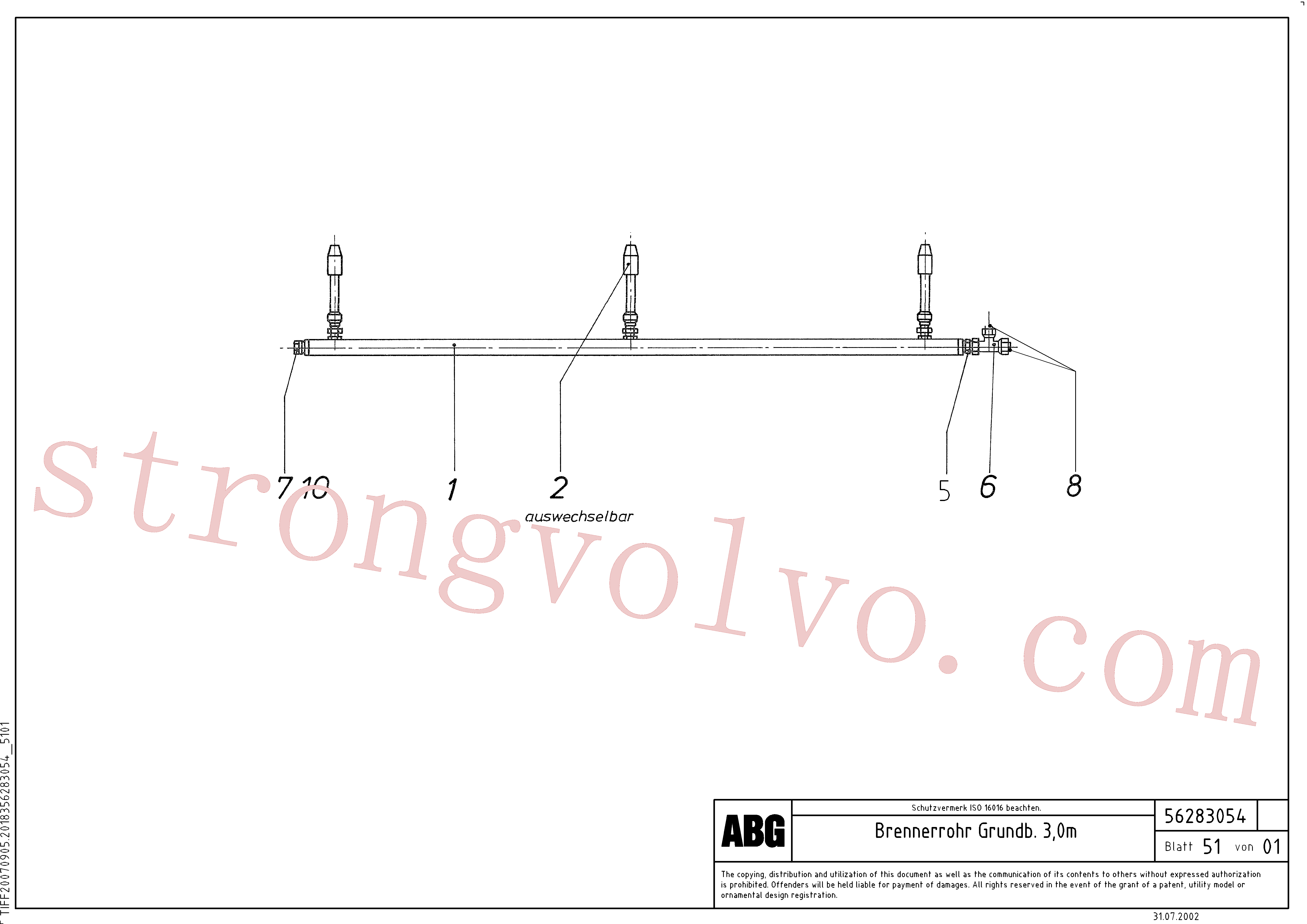 Volvo RM58843459 Bico Volvo Acessórios para escavadeira