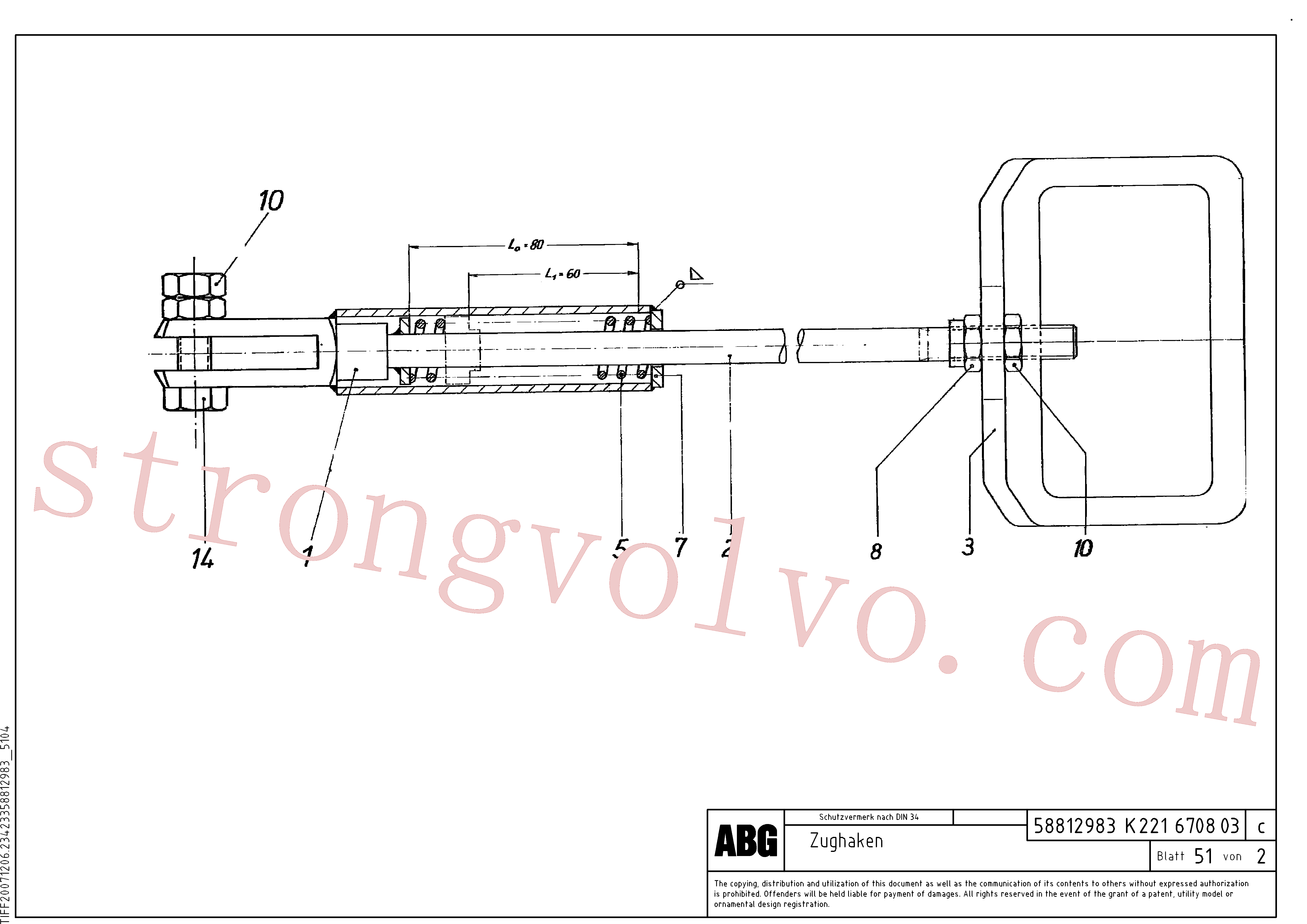 Atacado RM14384002 Carcaça da mola Volvo escavadeira