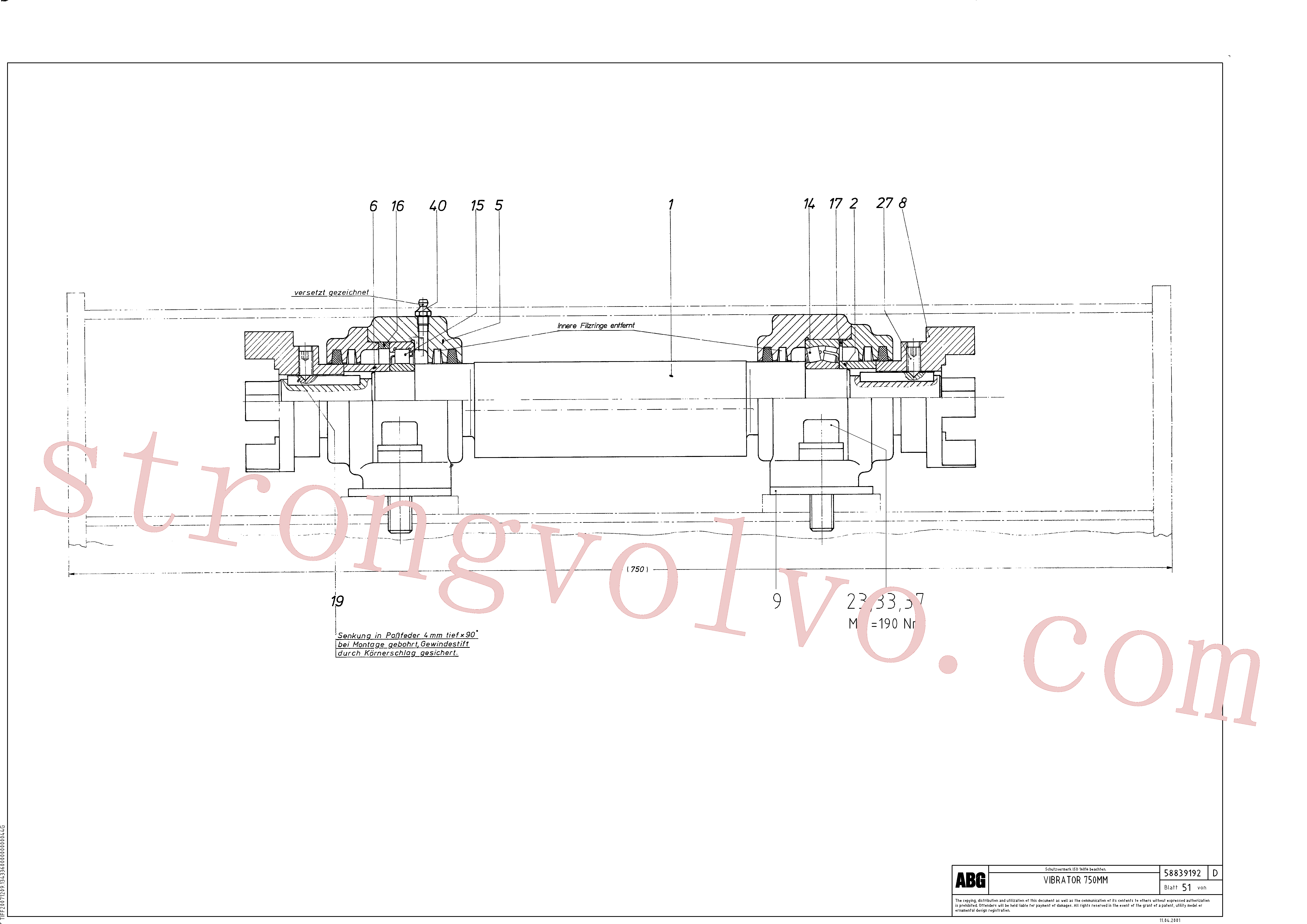 RM58831355 Caixa de mancais Volvo escavadeira