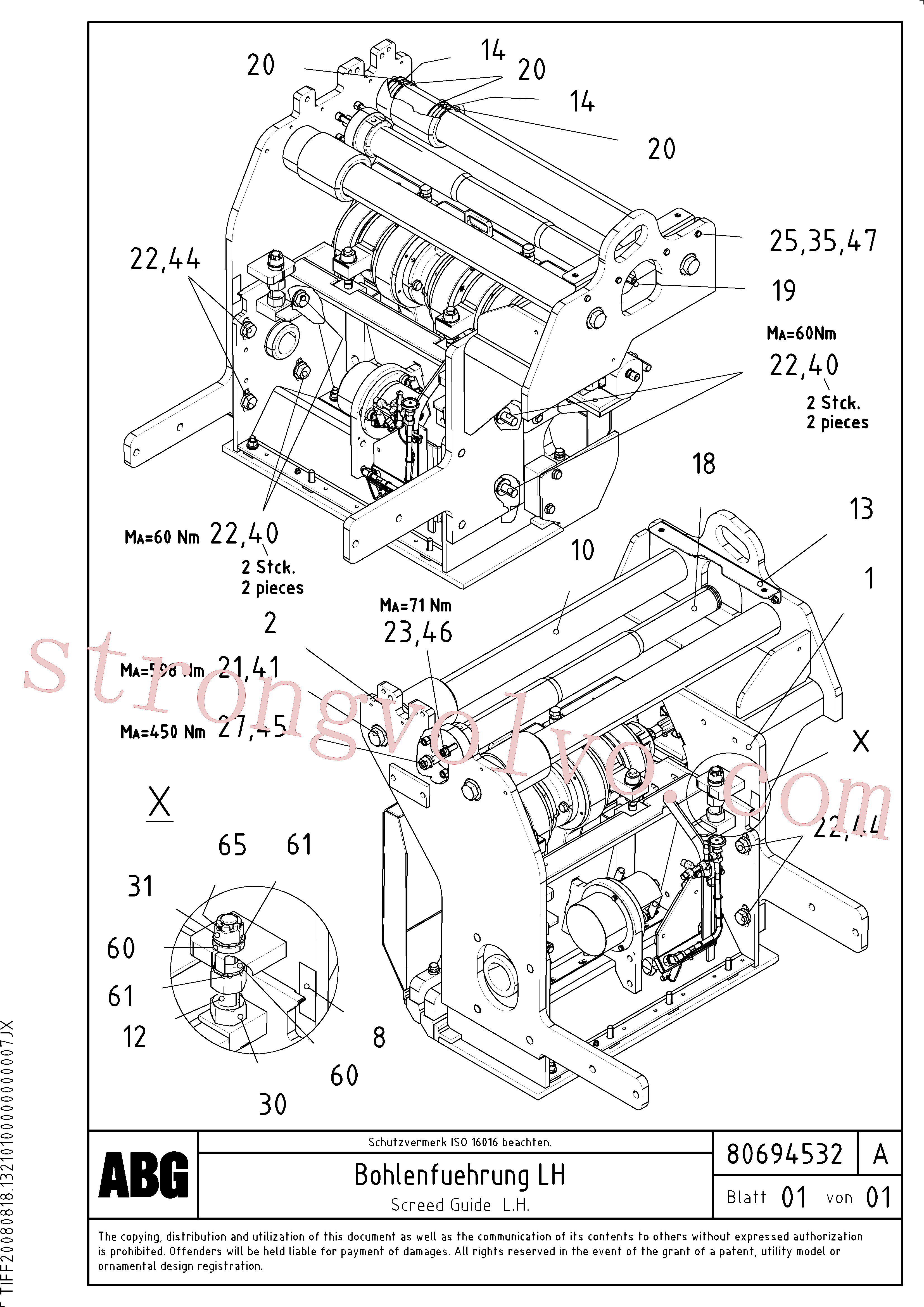 VOE14023361 Parafuso sextavado Volvo escavadeira