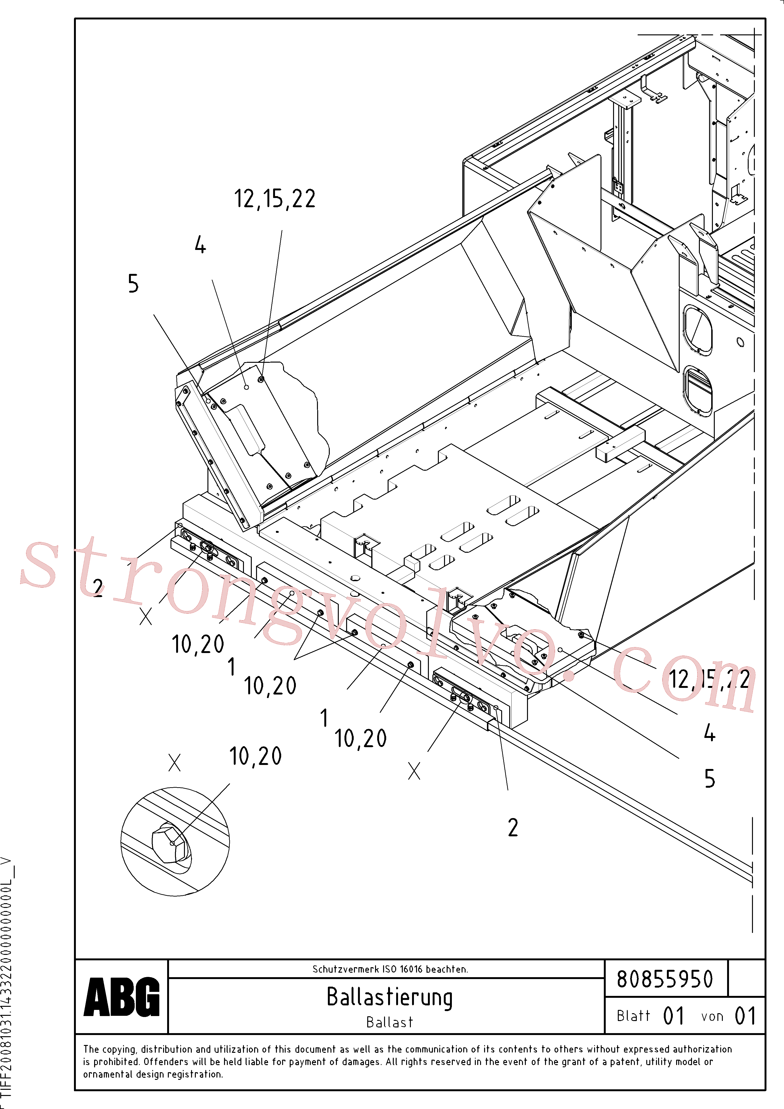 RM96720149 Volvo Lastro(1047693 Montagem)
