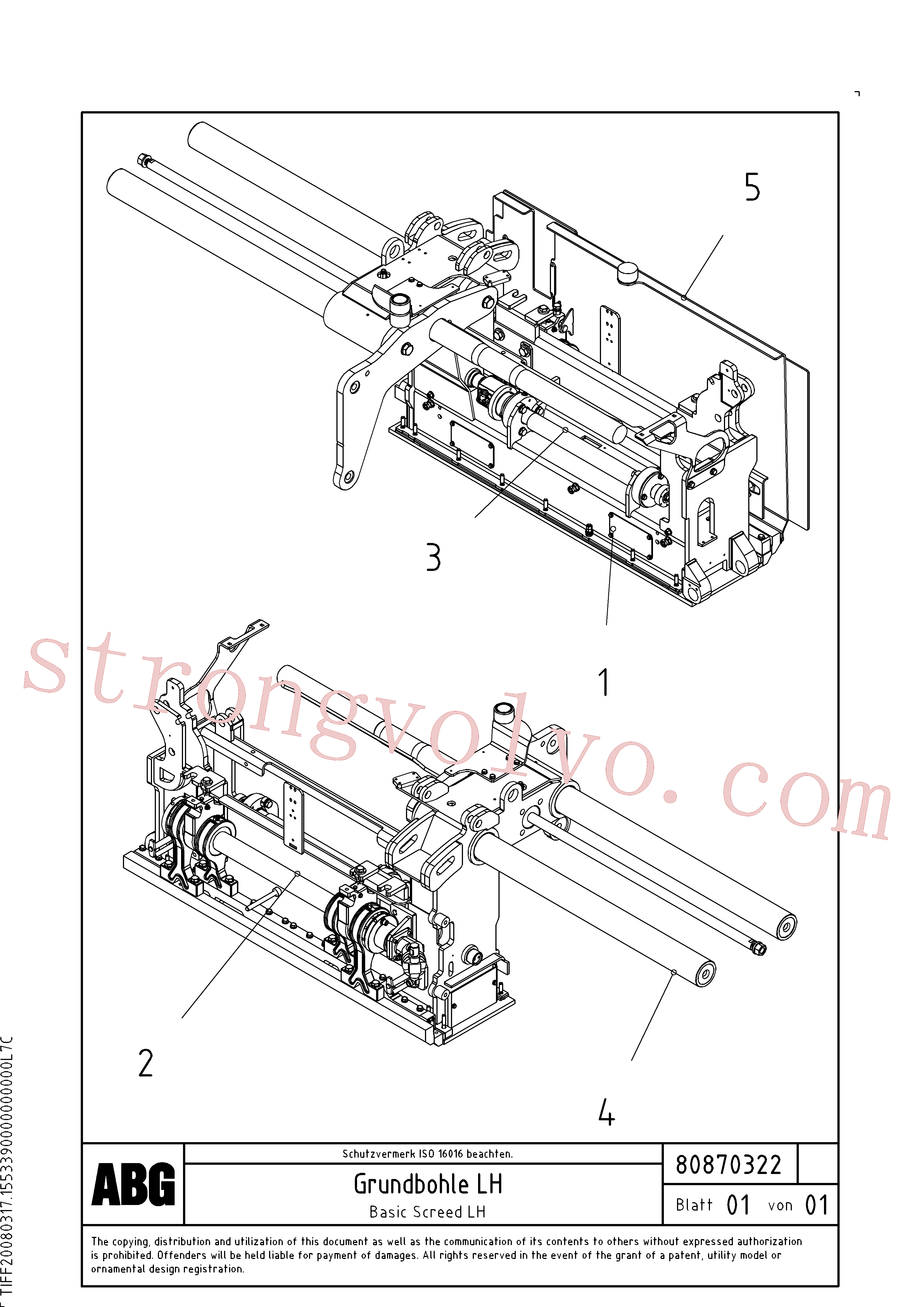 Volvo Acessórios para escavadeira RM54543079 Guia Acessórios