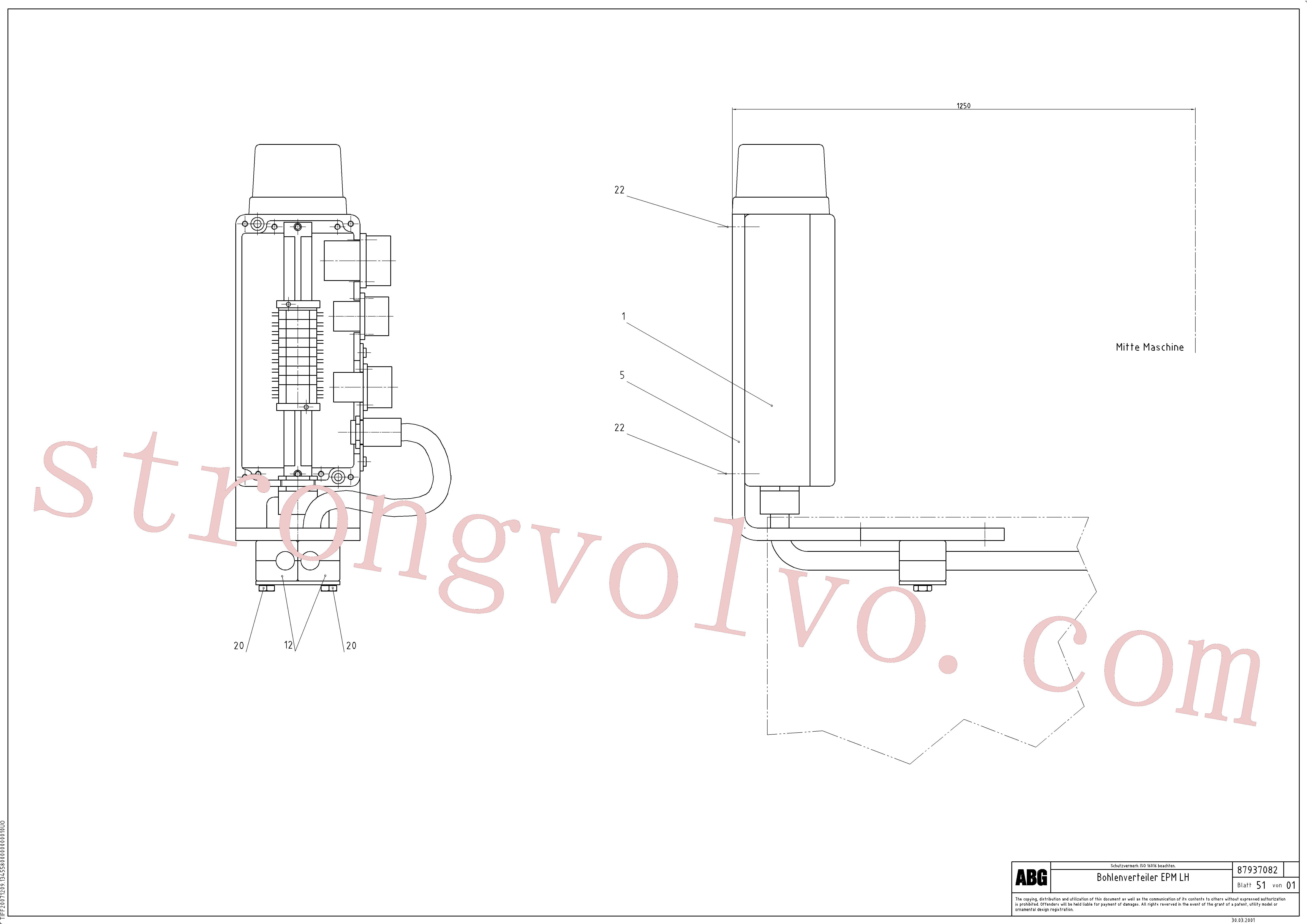Volvo Acessórios para escavadeira RM14082614 Parafuso ranhurado Acessórios