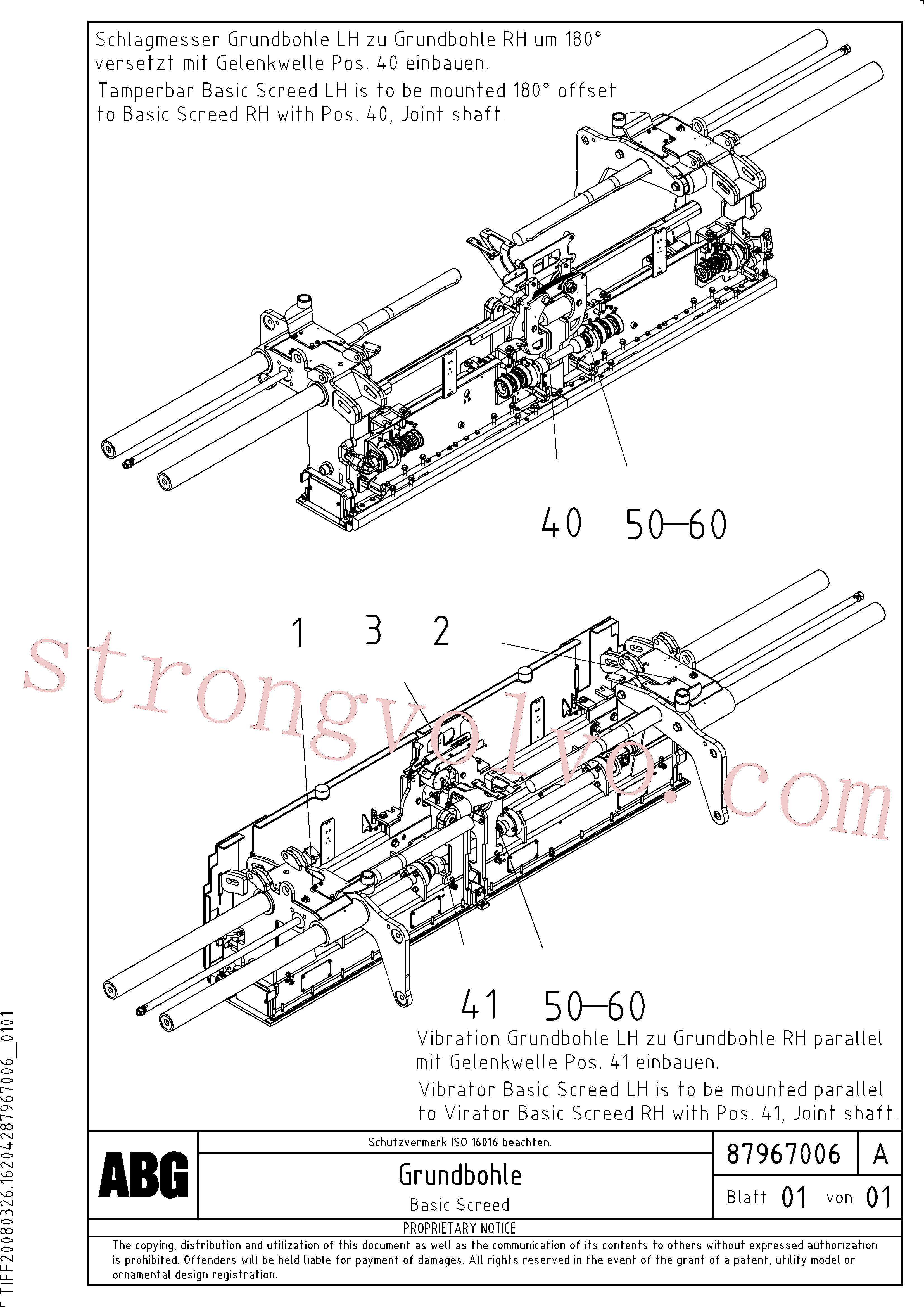 RM87966974 Mesa niveladora Inscreva-se para Volvo Acessórios para escavadeira