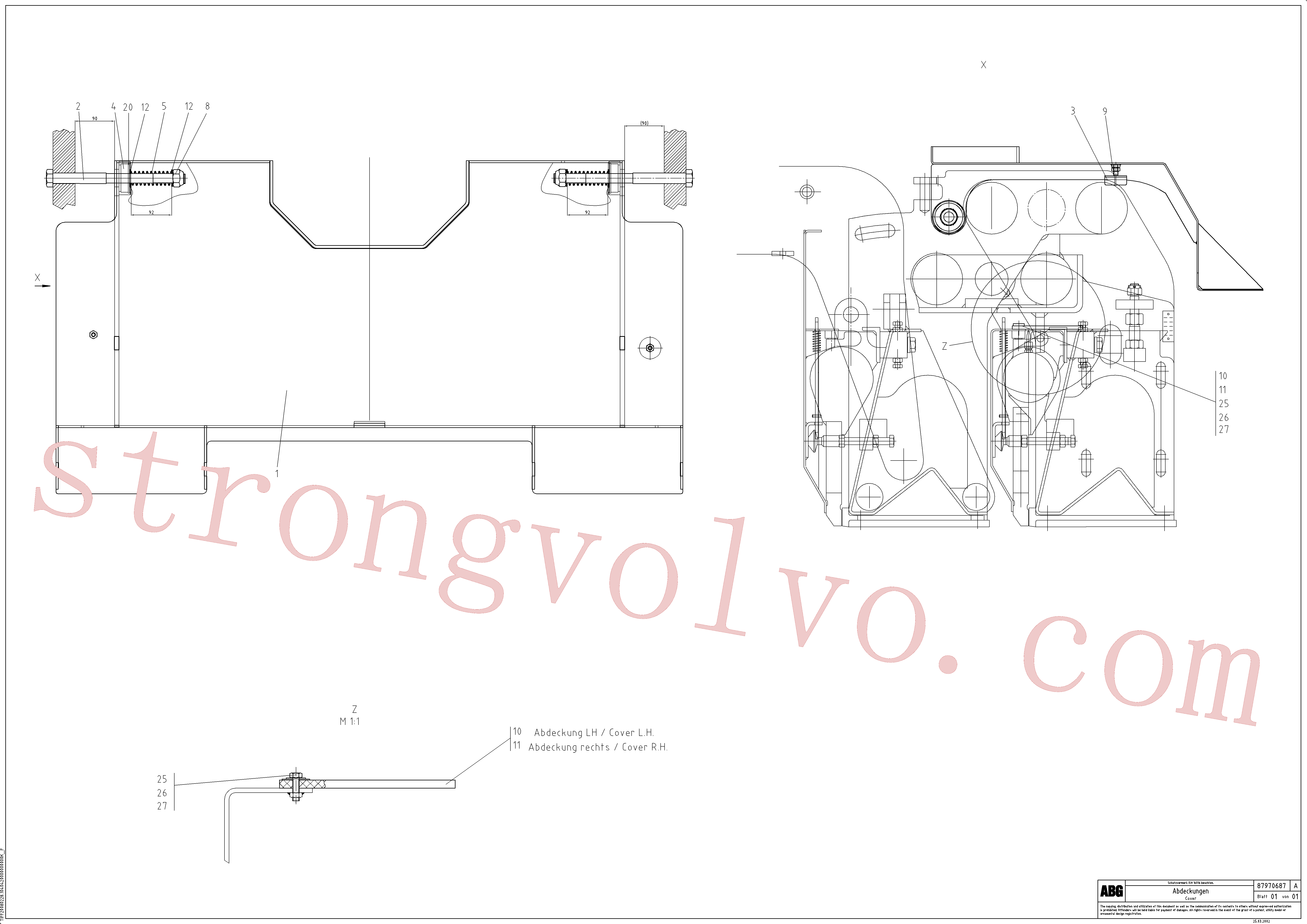 Volvo Acessórios para escavadeira RM96725908 Arruela simples Acessórios