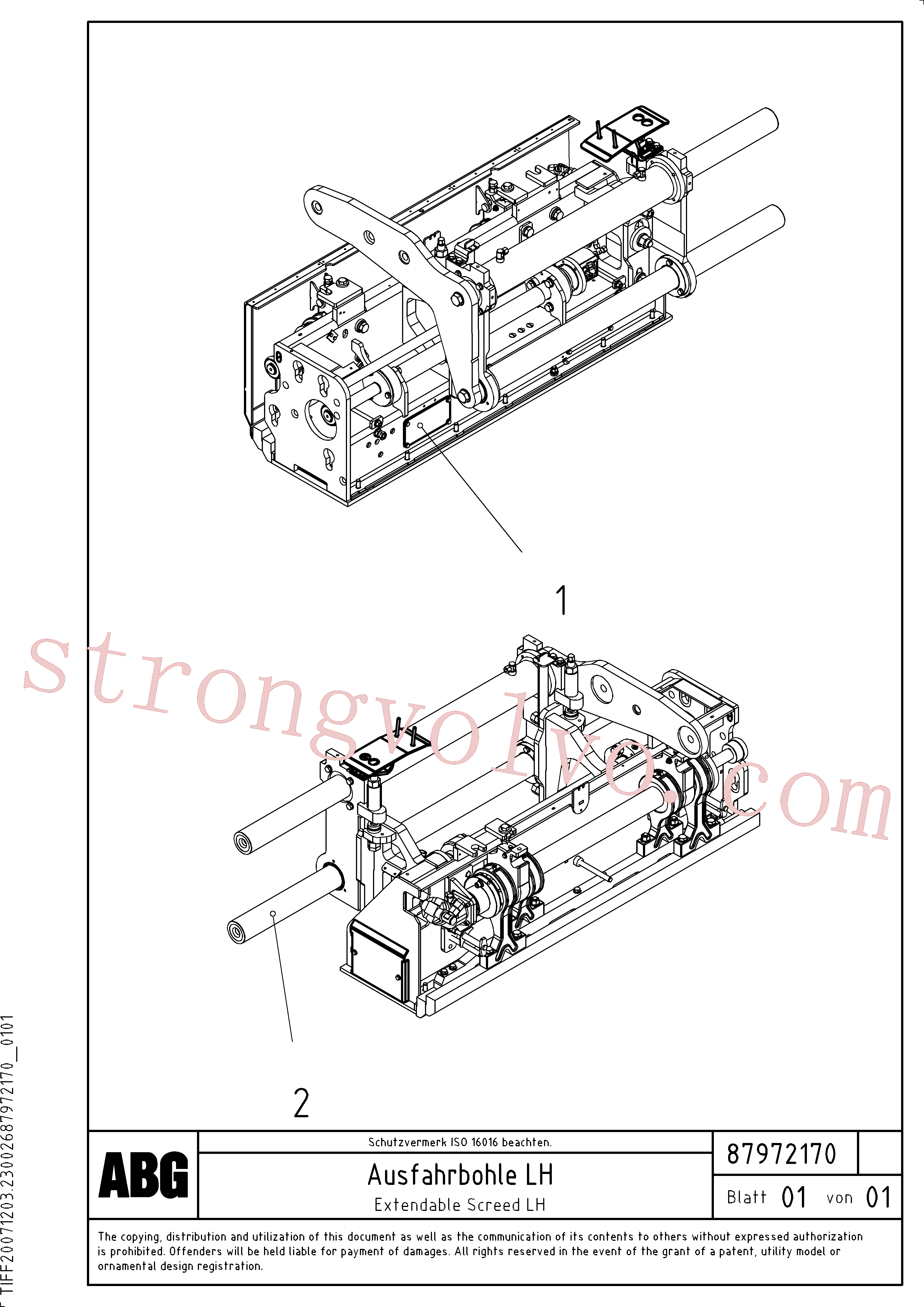 China Made RM87972154 Extensão Volvo Acessórios para escavadeira