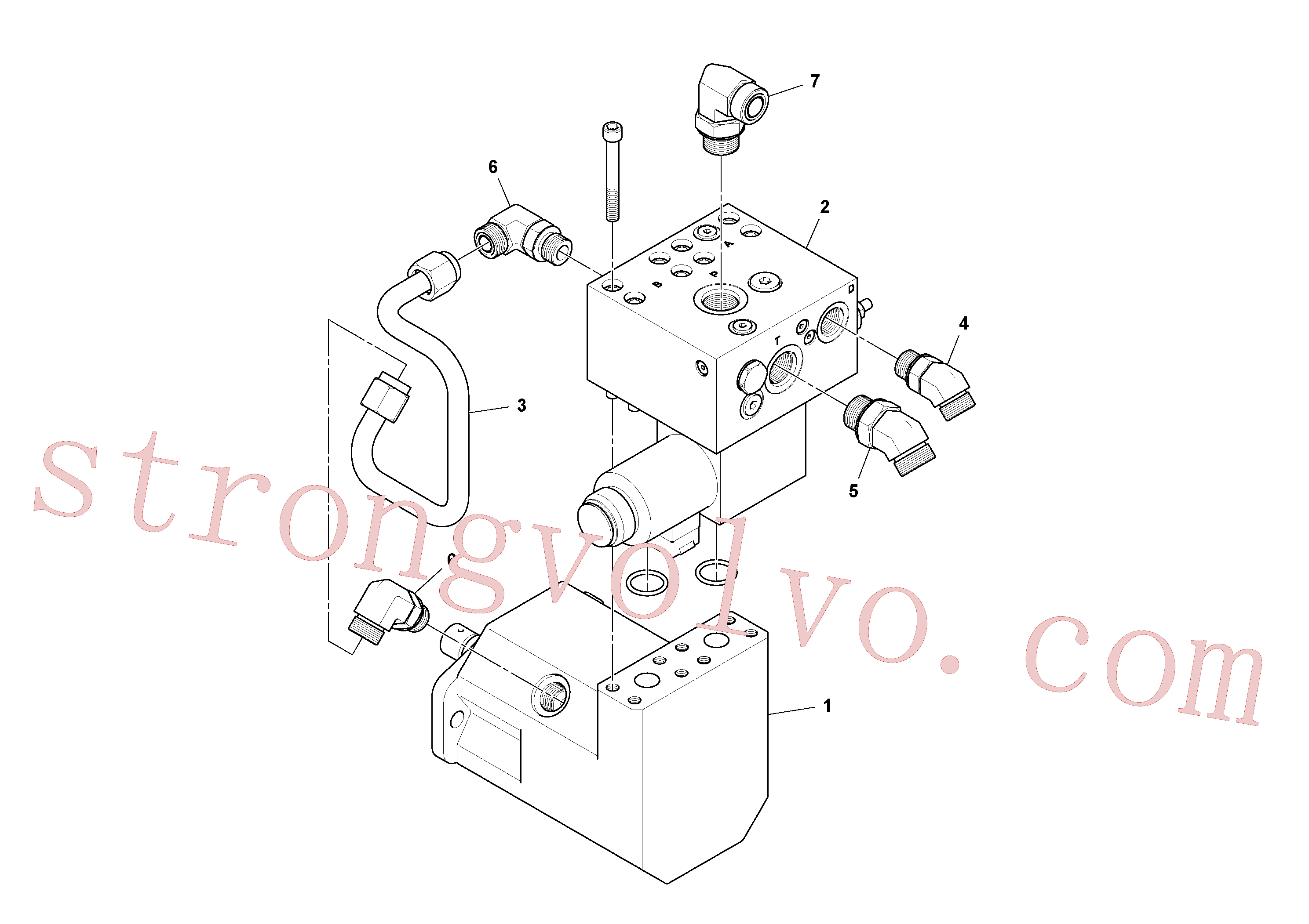 Volvo Acessórios para escavadeira RM59922302 Cotovelo Acessórios