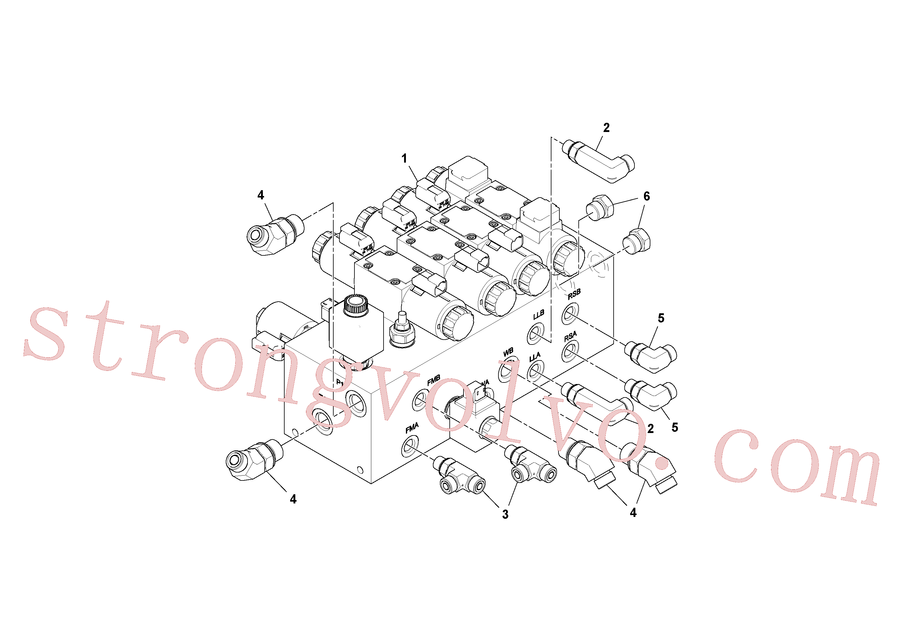RM95323465 Volvo Conjunto de válvula(1048394 Montagem)