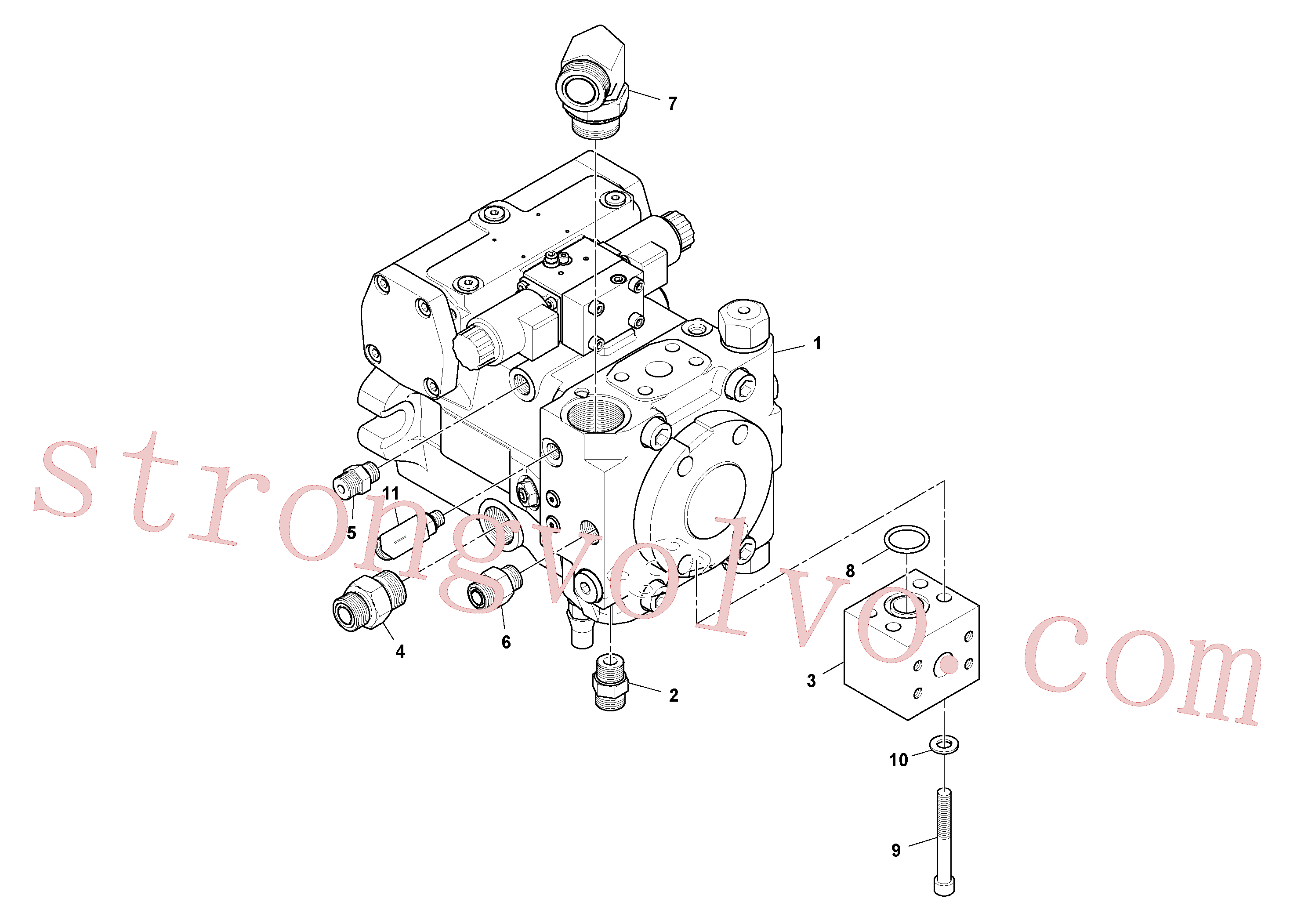 China Made RM95068235 Parafuso sextavado Volvo Acessórios para escavadeira