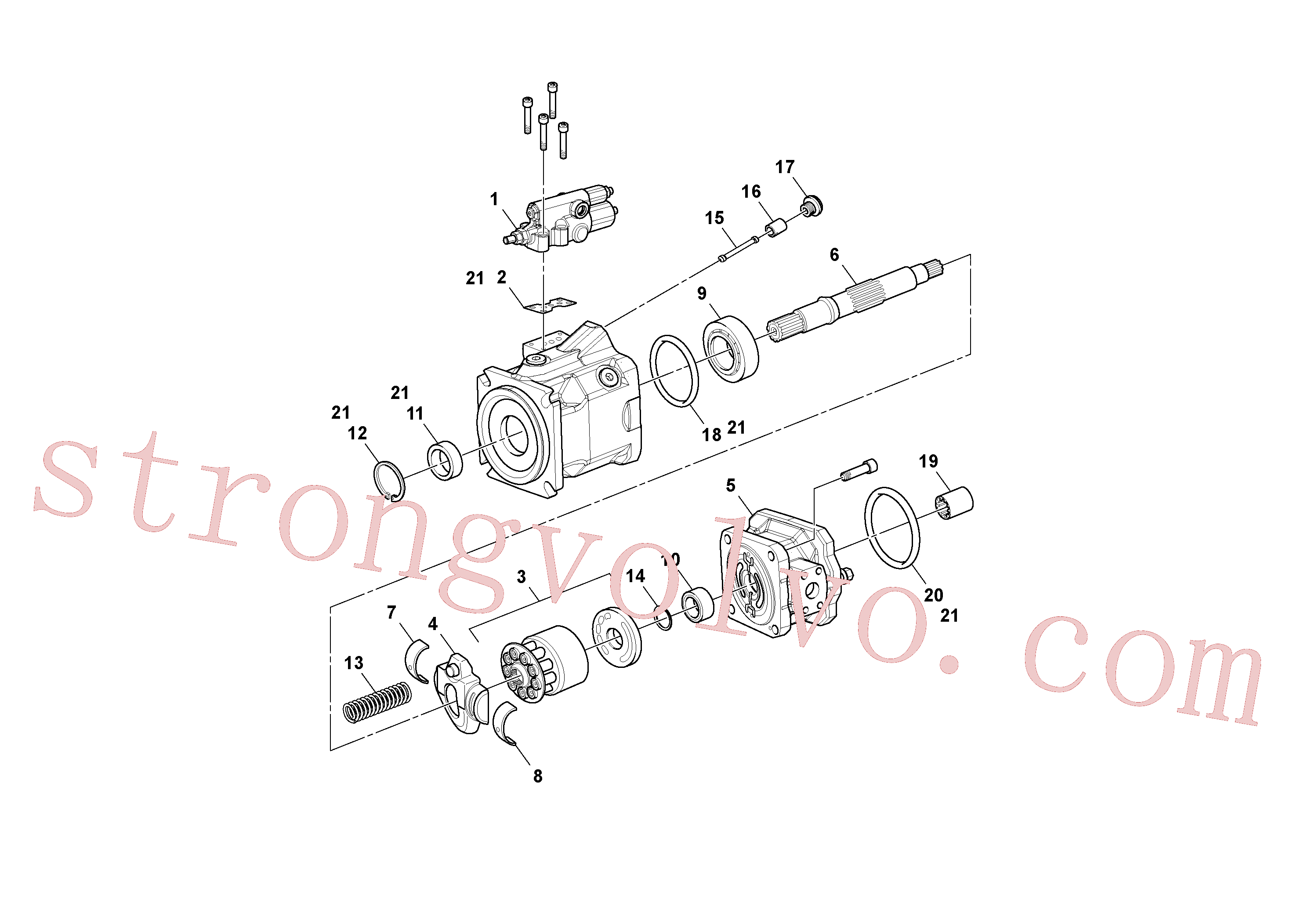 PJ7415153 Volvo Bomba hidráulica(1048450 Montagem)