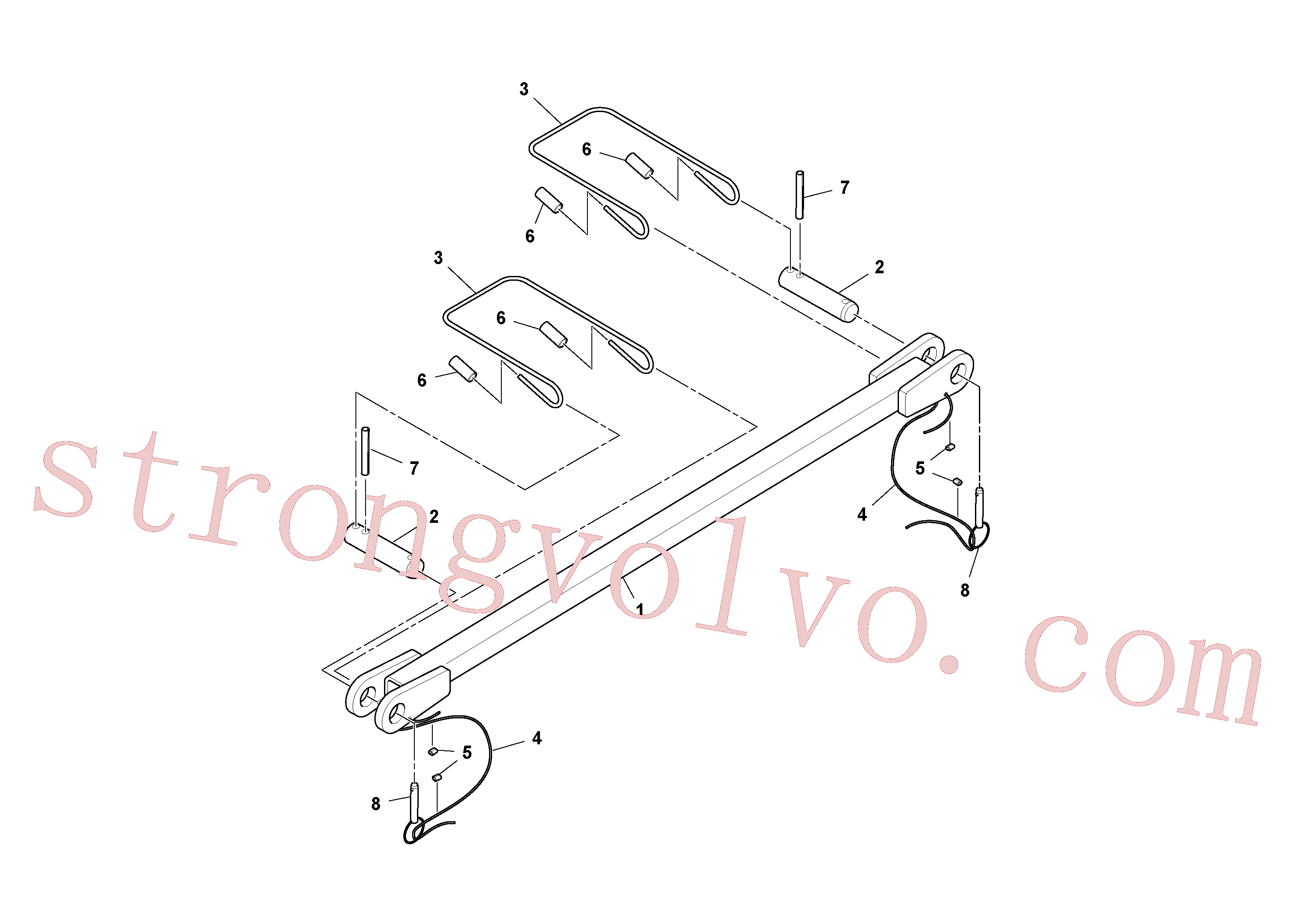 RM59214775 Volvo Cojunto de trinco(1048473 Montagem)