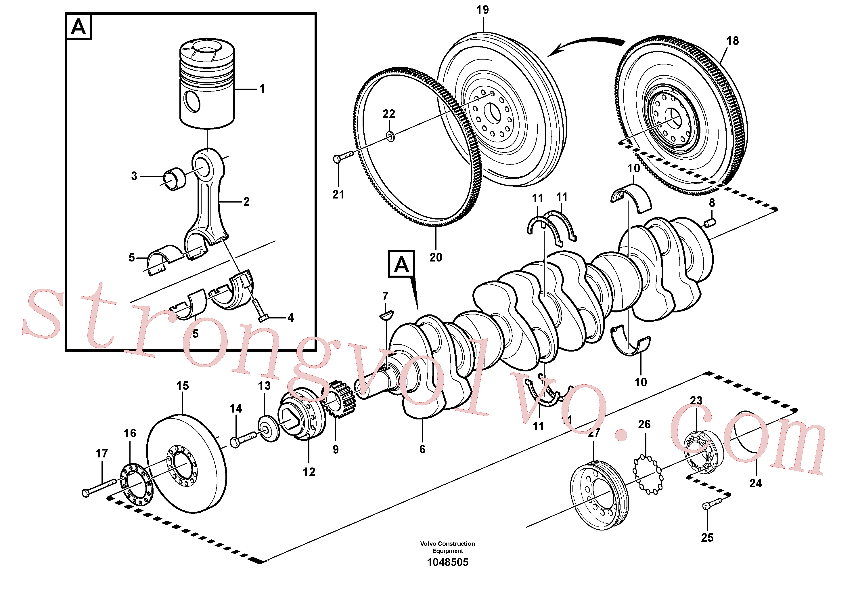 VOE1543563 Volvo Cambota e peças associadas(1048505 Montagem)