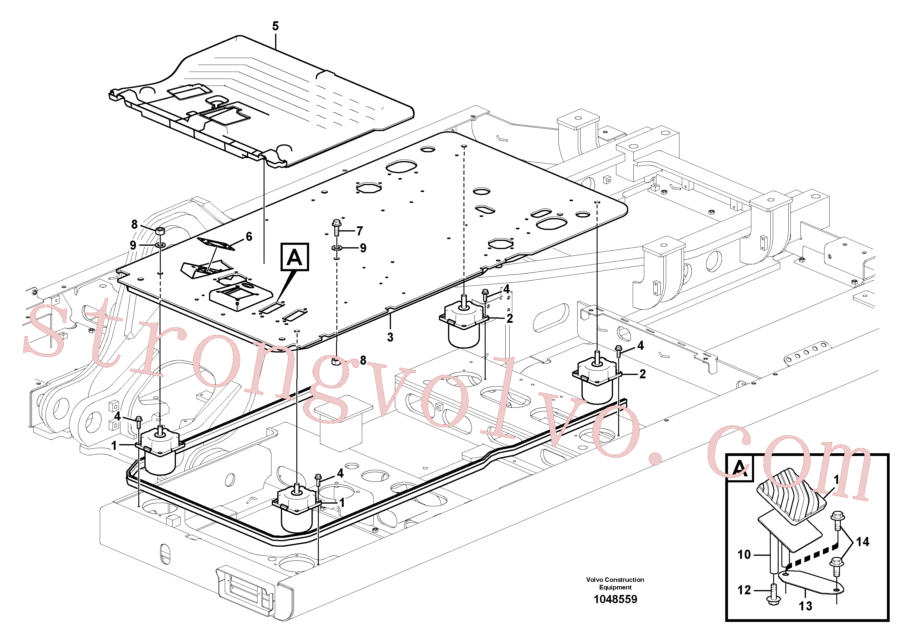VOE14341583 Volvo Chão da cabina(1048559 Montagem)