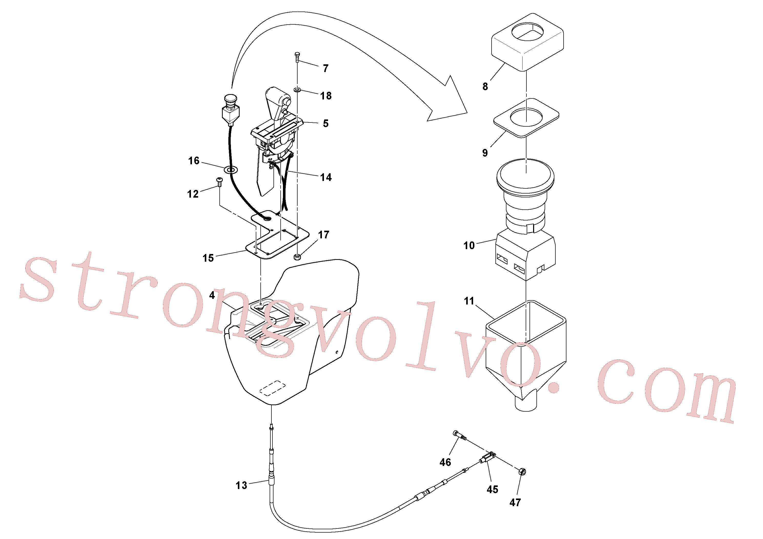 RM96704580 Volvo Conjunto da cabina, Instalação da plataforma do operador(1048580 Montagem)