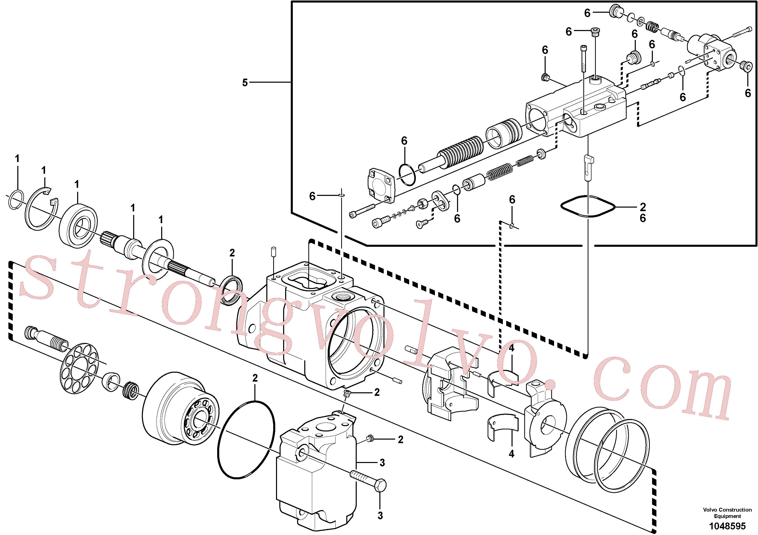 Volvo VOE15068597 Bomba hidráulica Volvo Acessórios para escavadeira