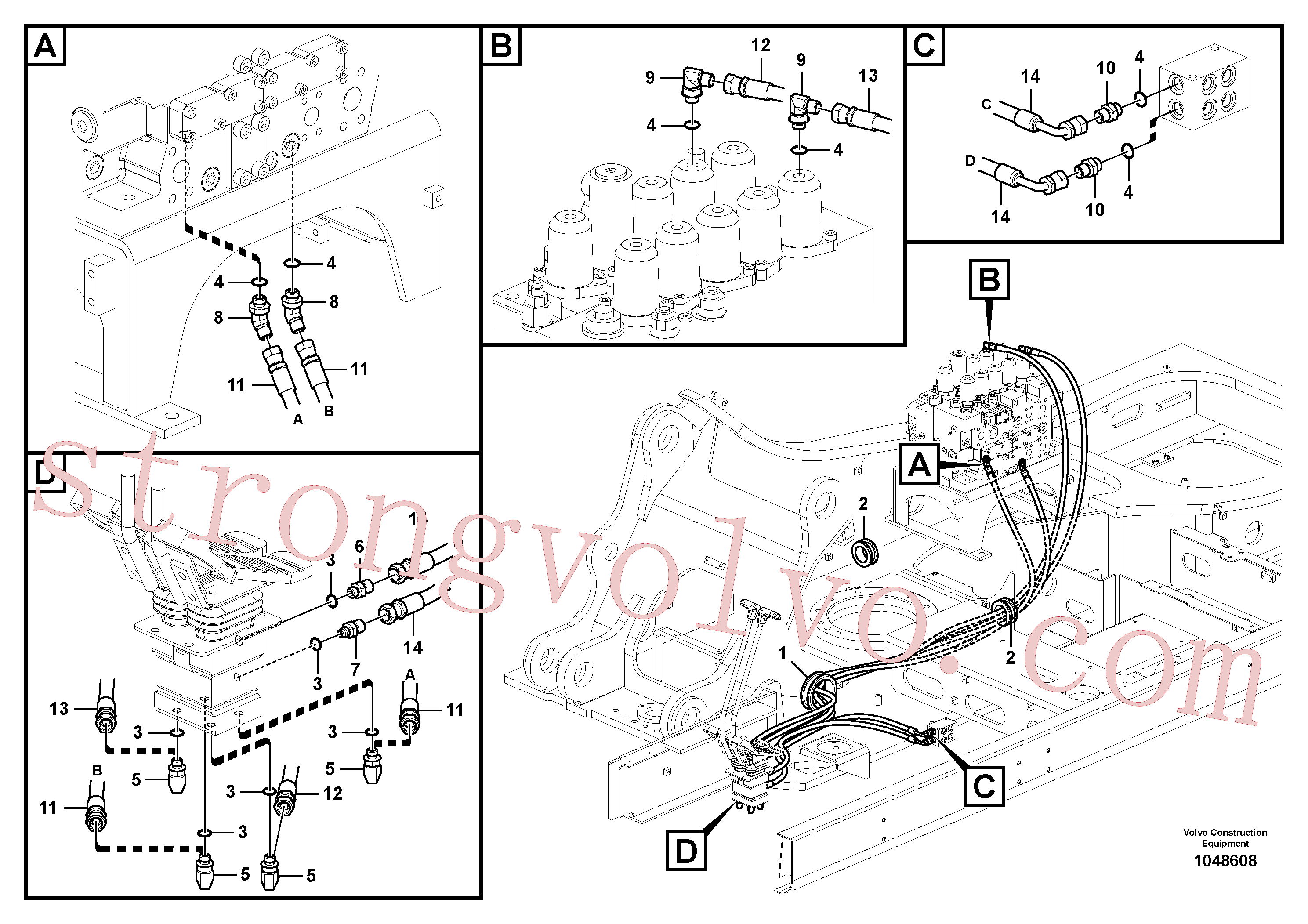 SA9451-03273 Volvo Sistema servomotor, válvula de comando para pedal da válvula de comando(1048608 Montagem)