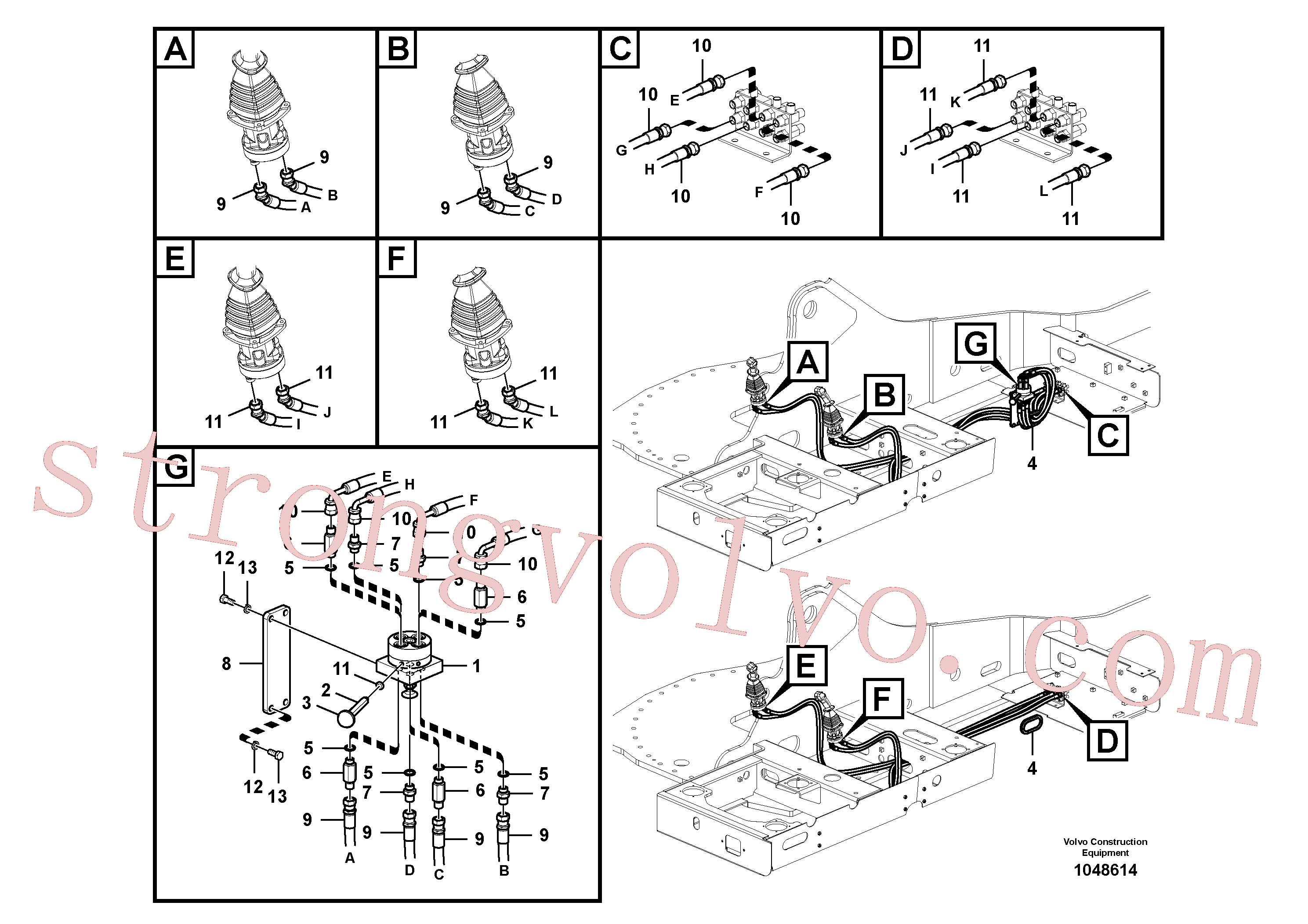 Atacado SA9453-03220 Mangueira completa Volvo escavadeira