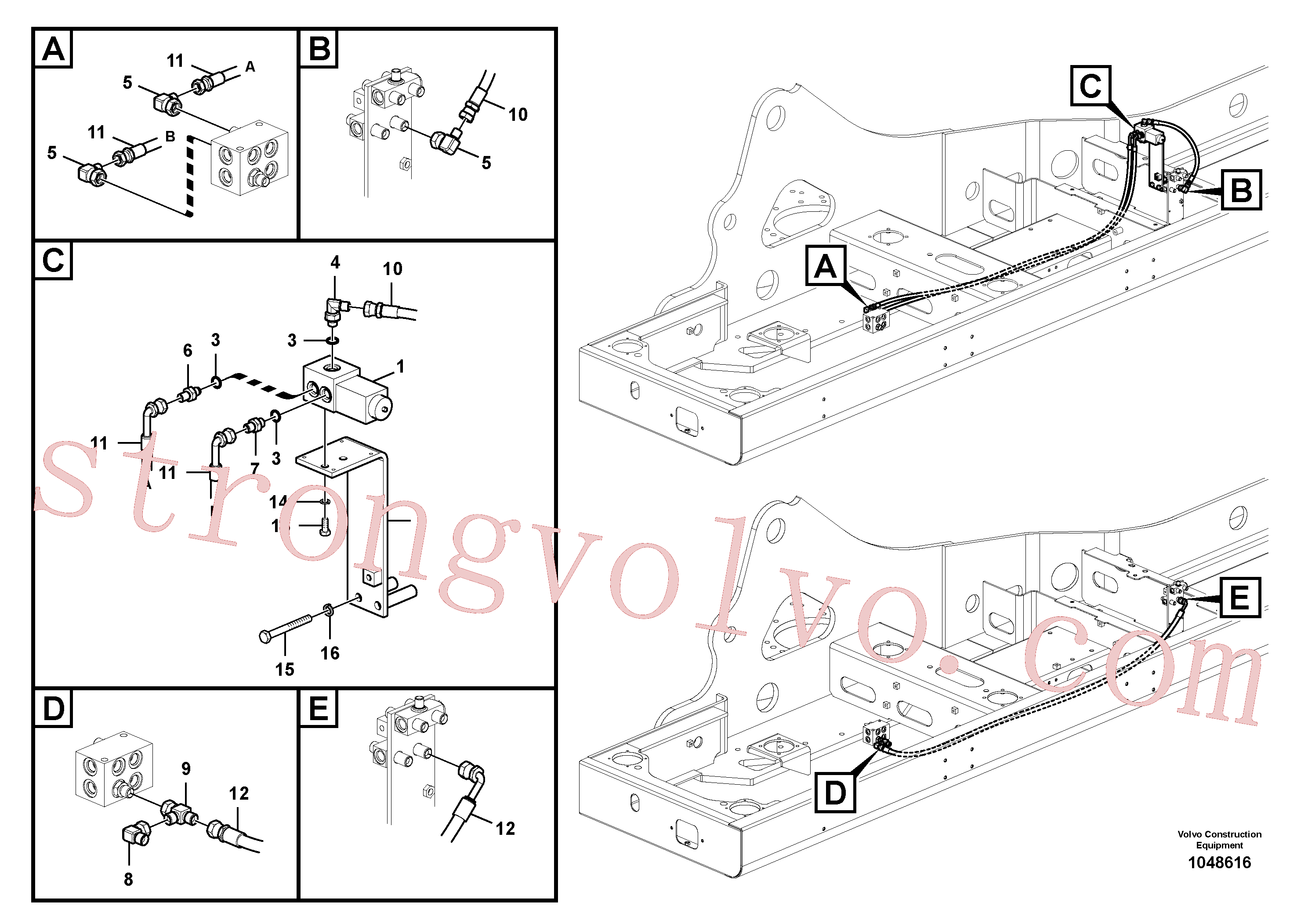 SA9451-02209 Volvo Sistema servomotor, martelo e corte(1048616 Montagem)