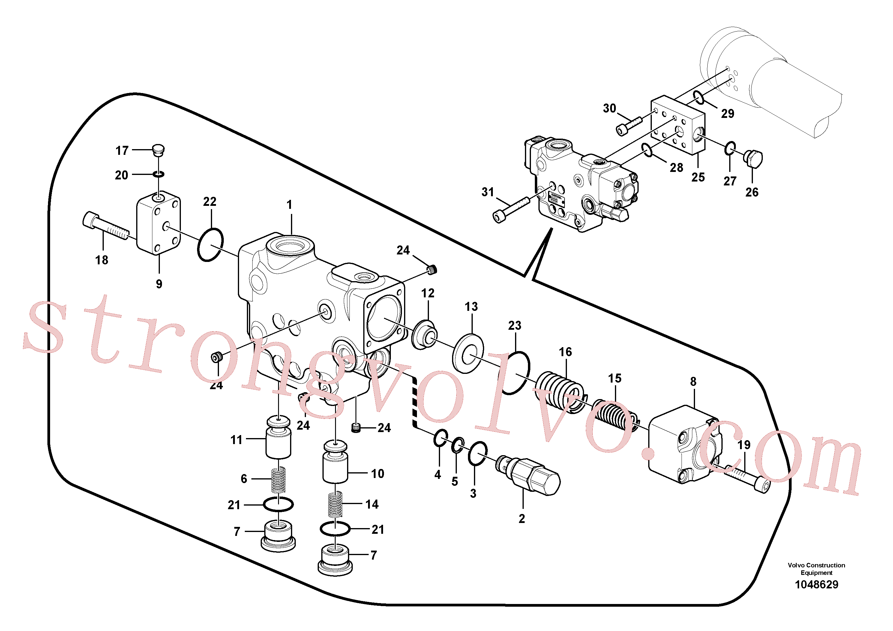 Atacado VOE14512211 Spring Volvo escavadeira
