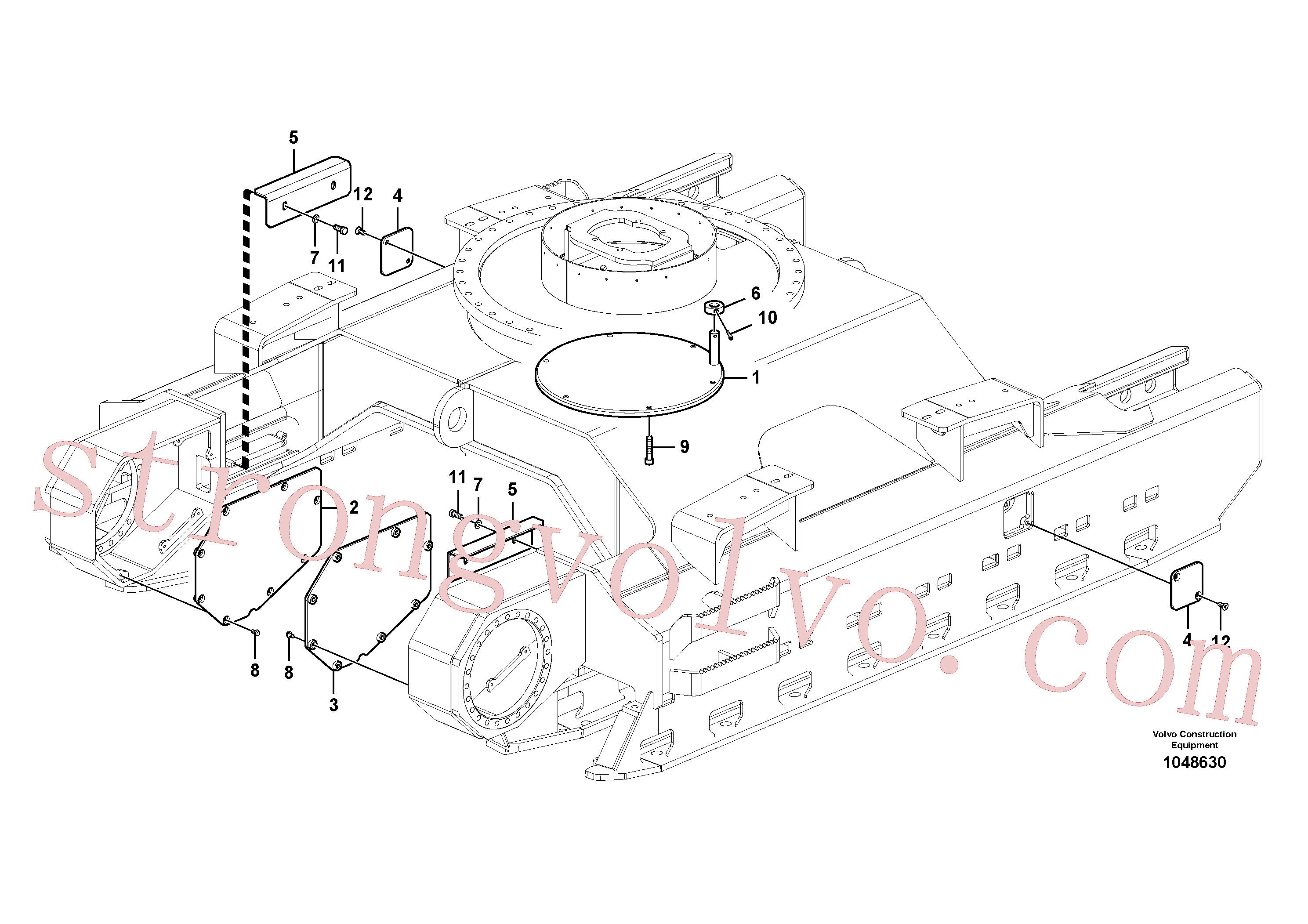VOE990515 Volvo Placa de protecção(1048630 Montagem)
