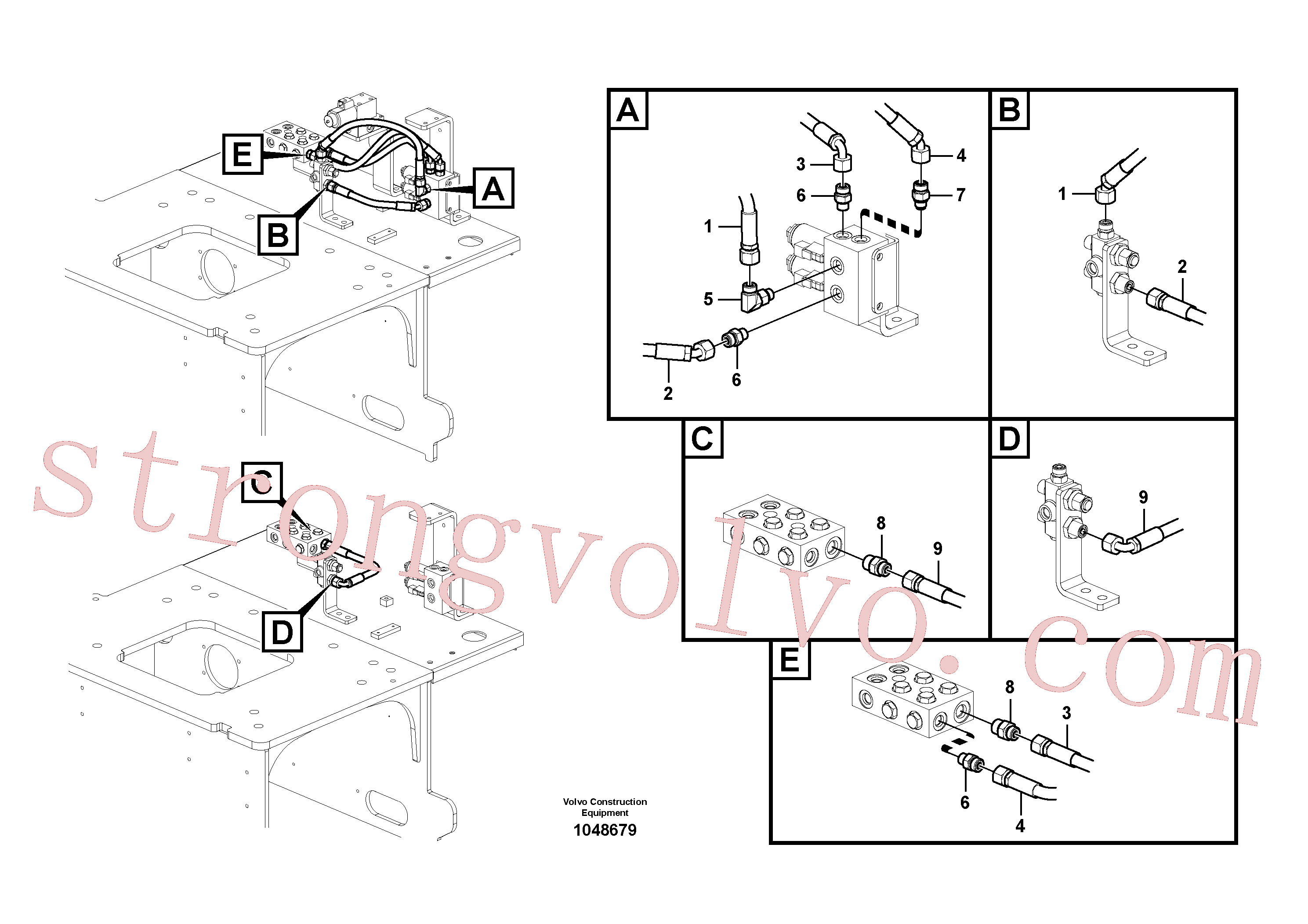 VOE937844 Mangueira completa Volvo escavadeira