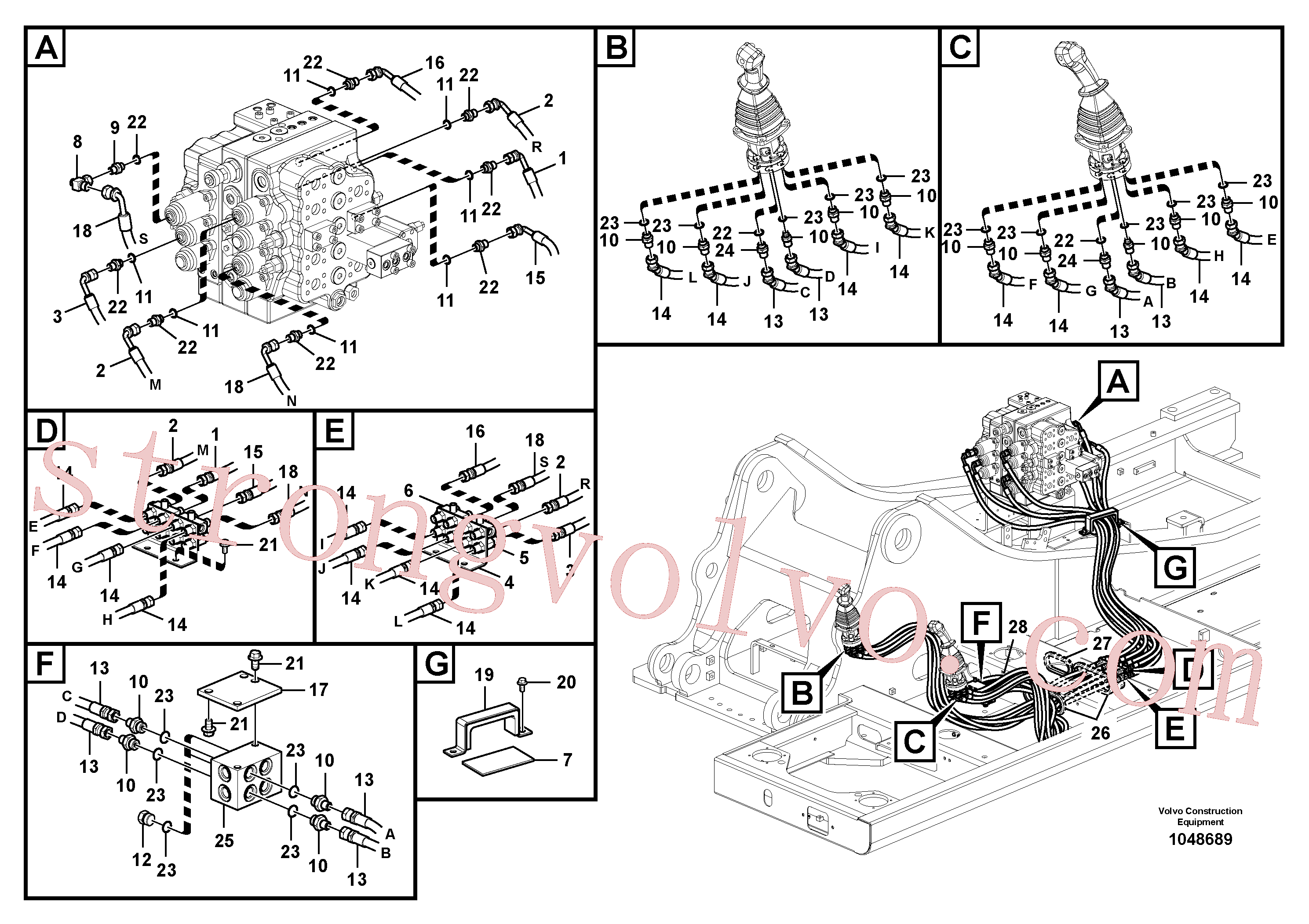 SA9452-03237 Volvo Sistema servomotor, válvula de comando para válvula de comando à distância(1048689 Montagem)