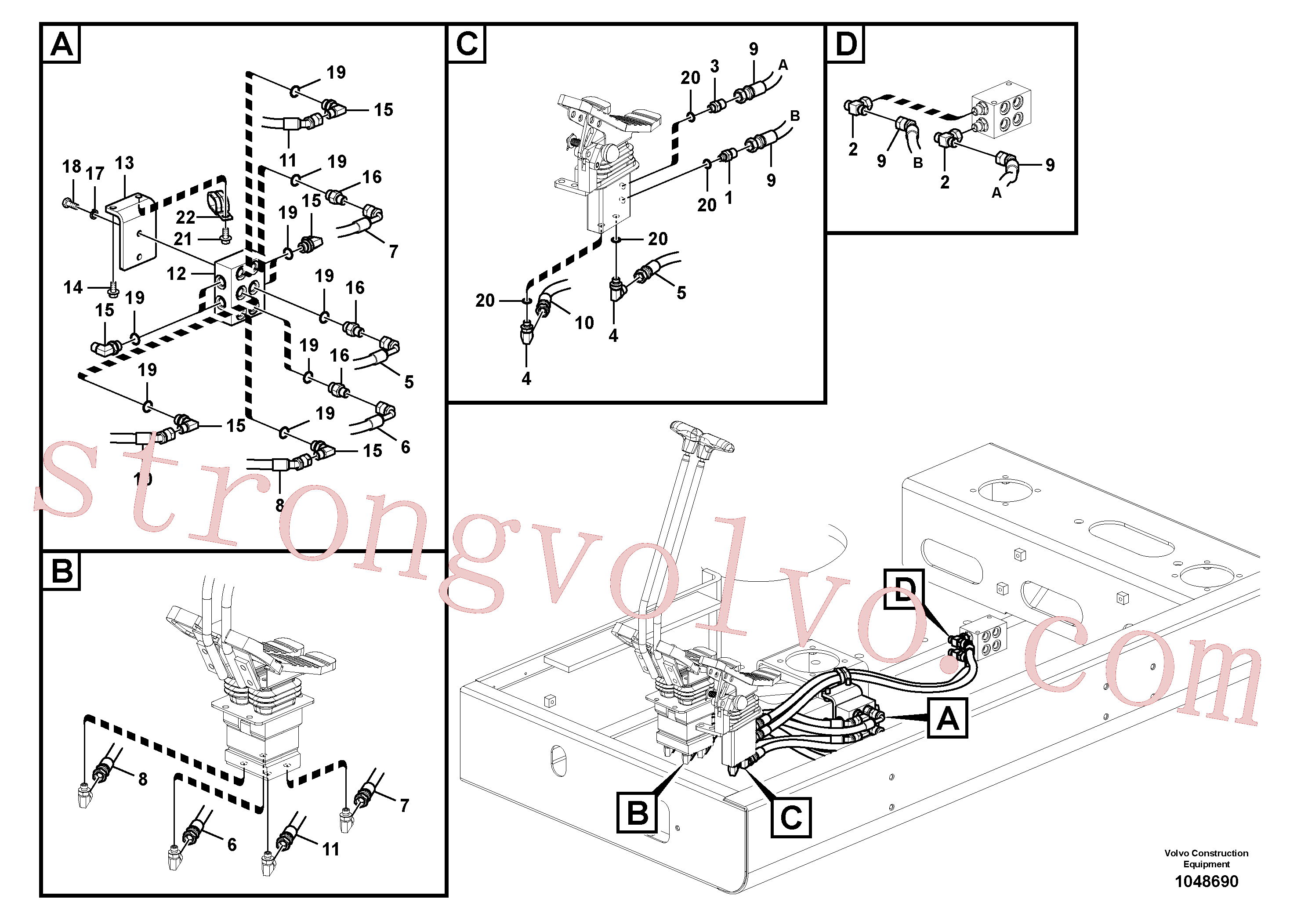 Volvo Montagem VOE14533822 Suporte Acessórios