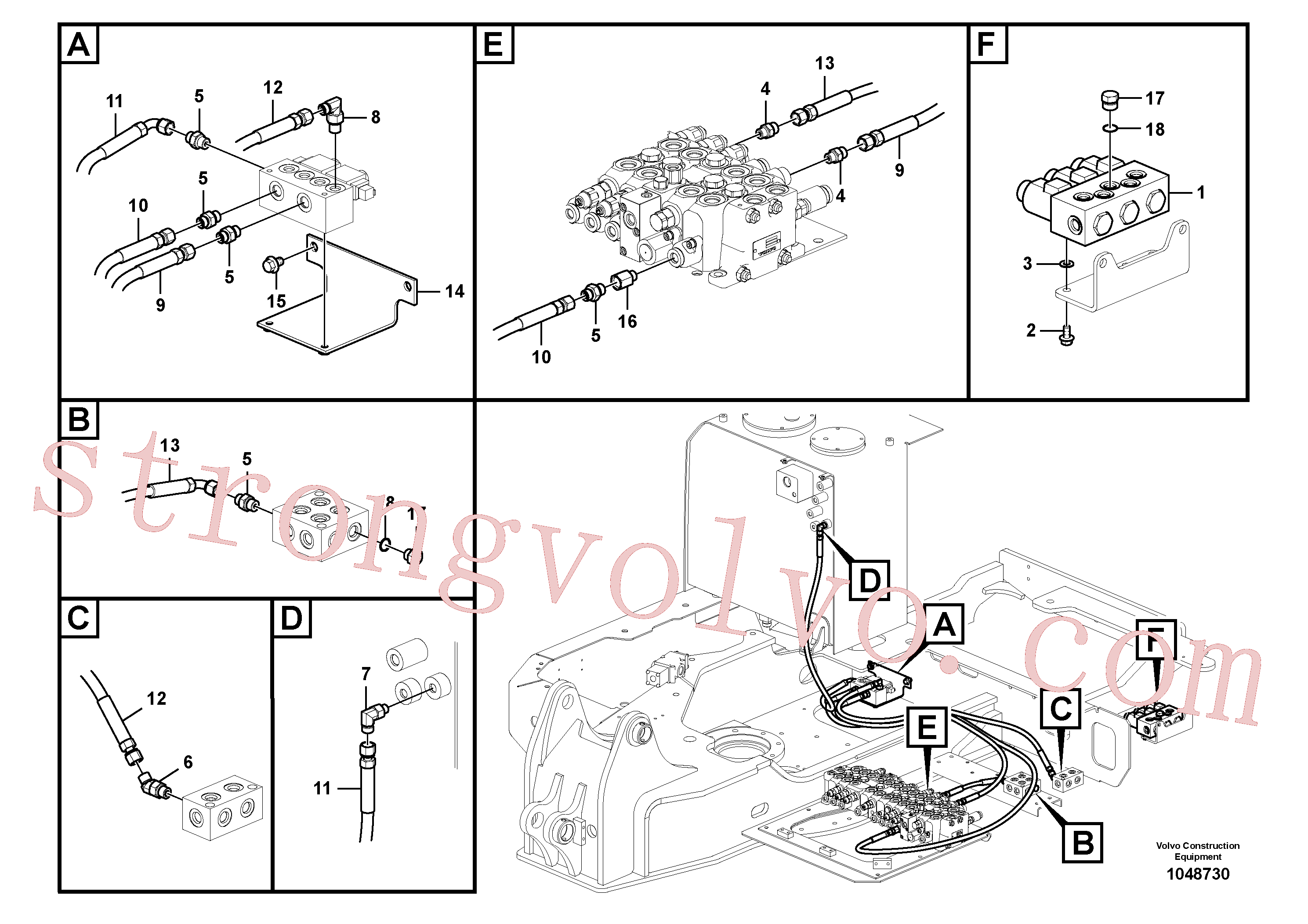 Volvo VOE14587177 Adaptador Volvo Acessórios para escavadeira