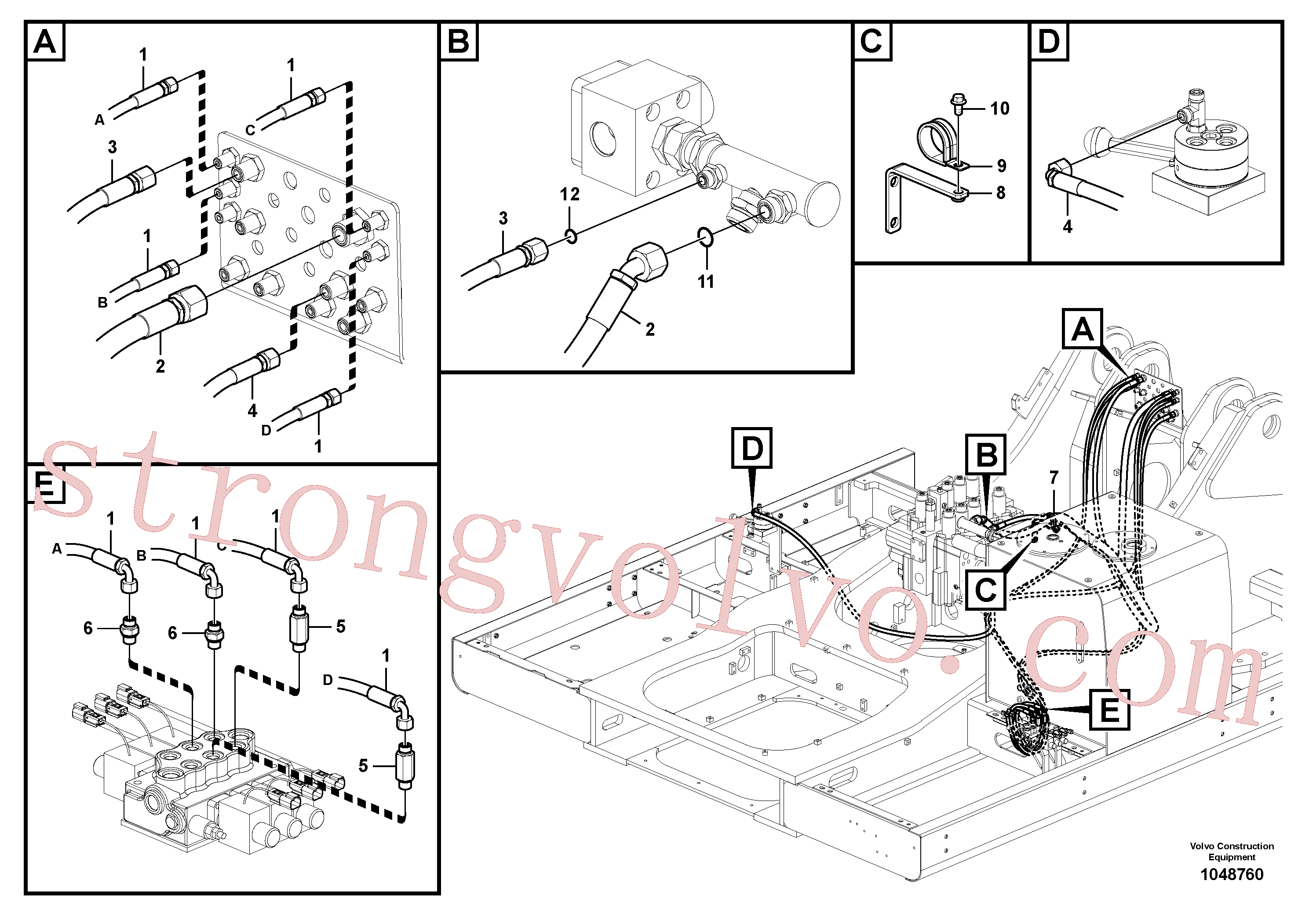 VOE14607420 Mangueira Volvo escavadeira