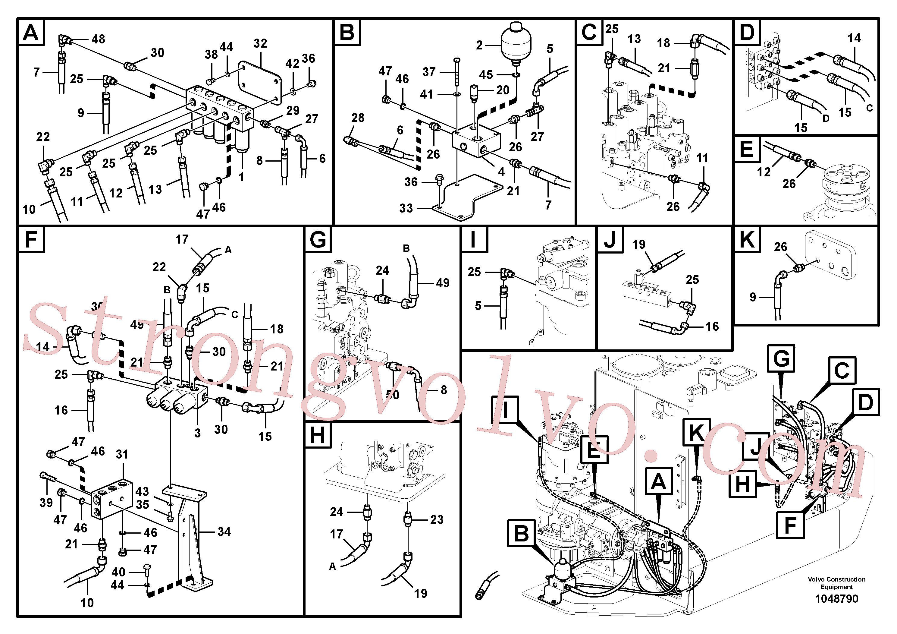VOE14534367 Volvo Sistema servomotor, válvula de comando para válvula solenóide(1048790 Montagem)