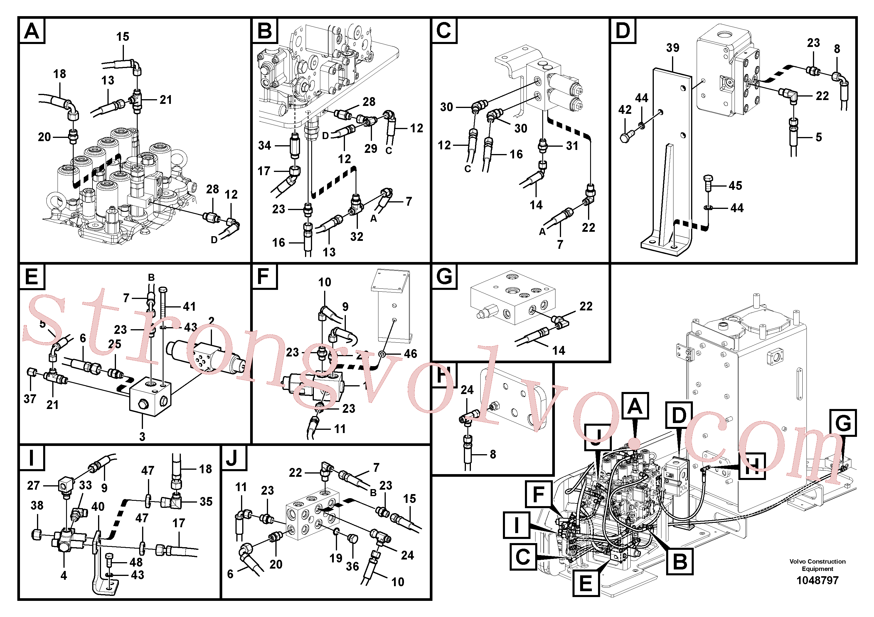 VOE14534520 Volvo Sistema servomotor, martelo e corte(1048797 Montagem)