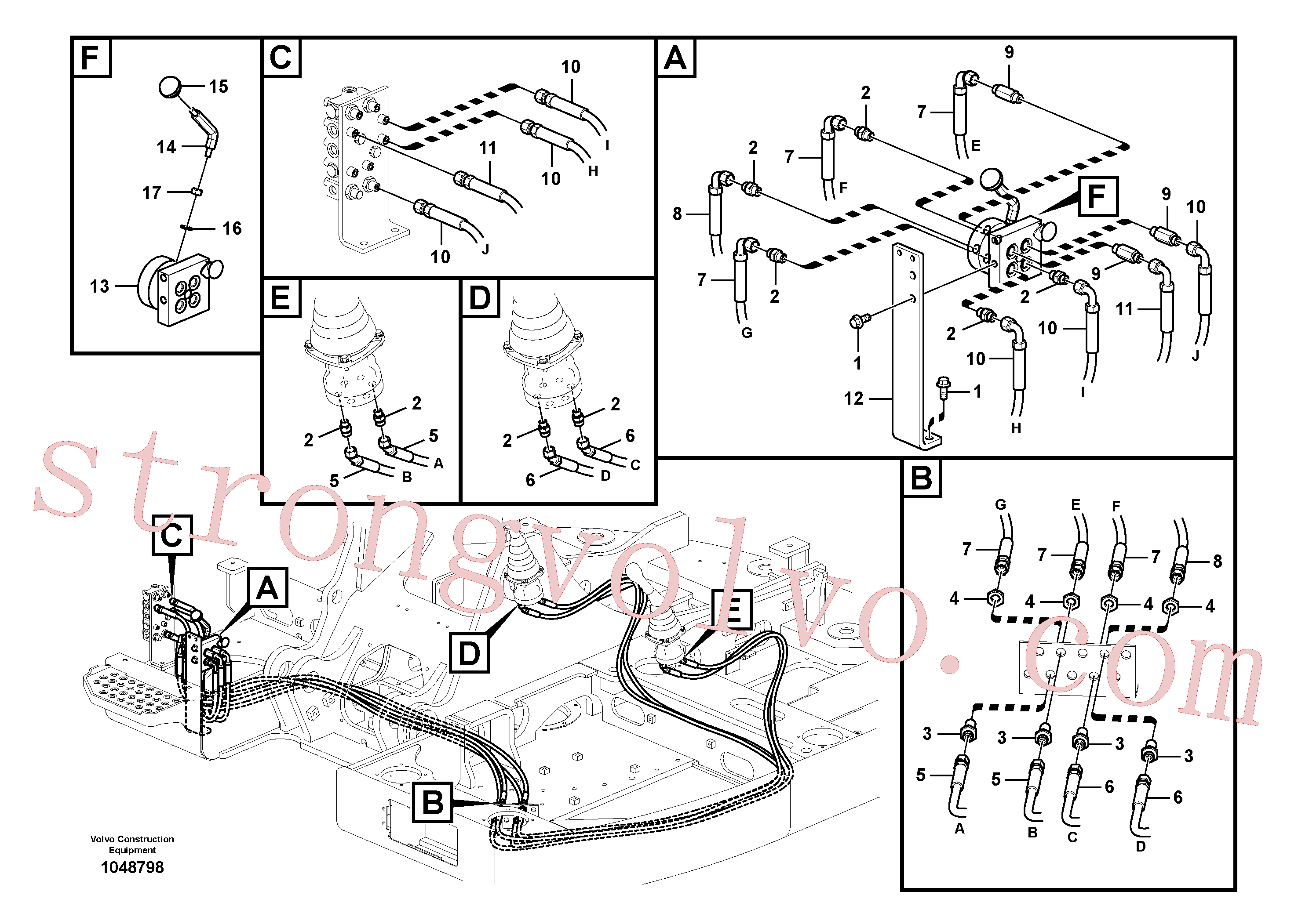 VOE14589680 Volvo Sistema servomotor, mudança da função da alavanca(1048798 Montagem)
