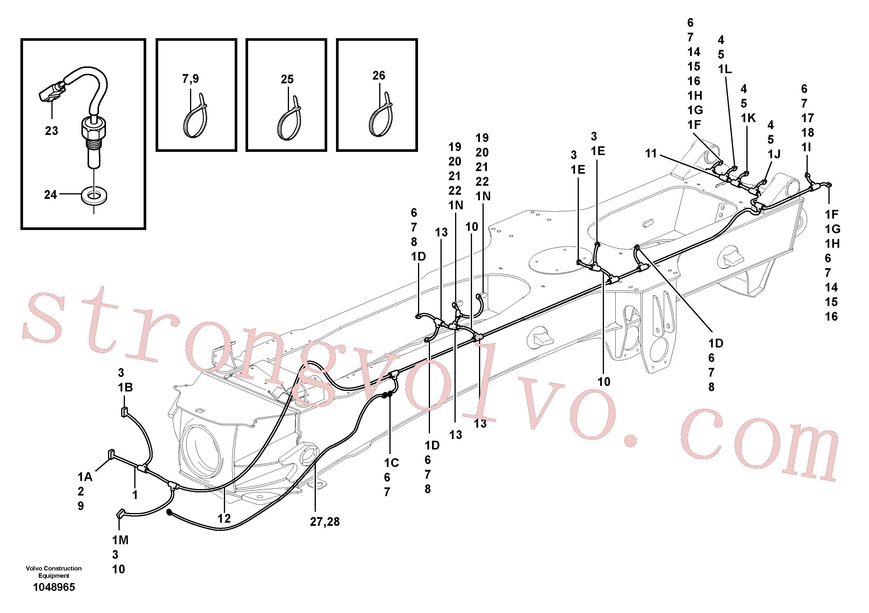 Volvo Acessórios para escavadeira SA9285-14000 Arruela Acessórios