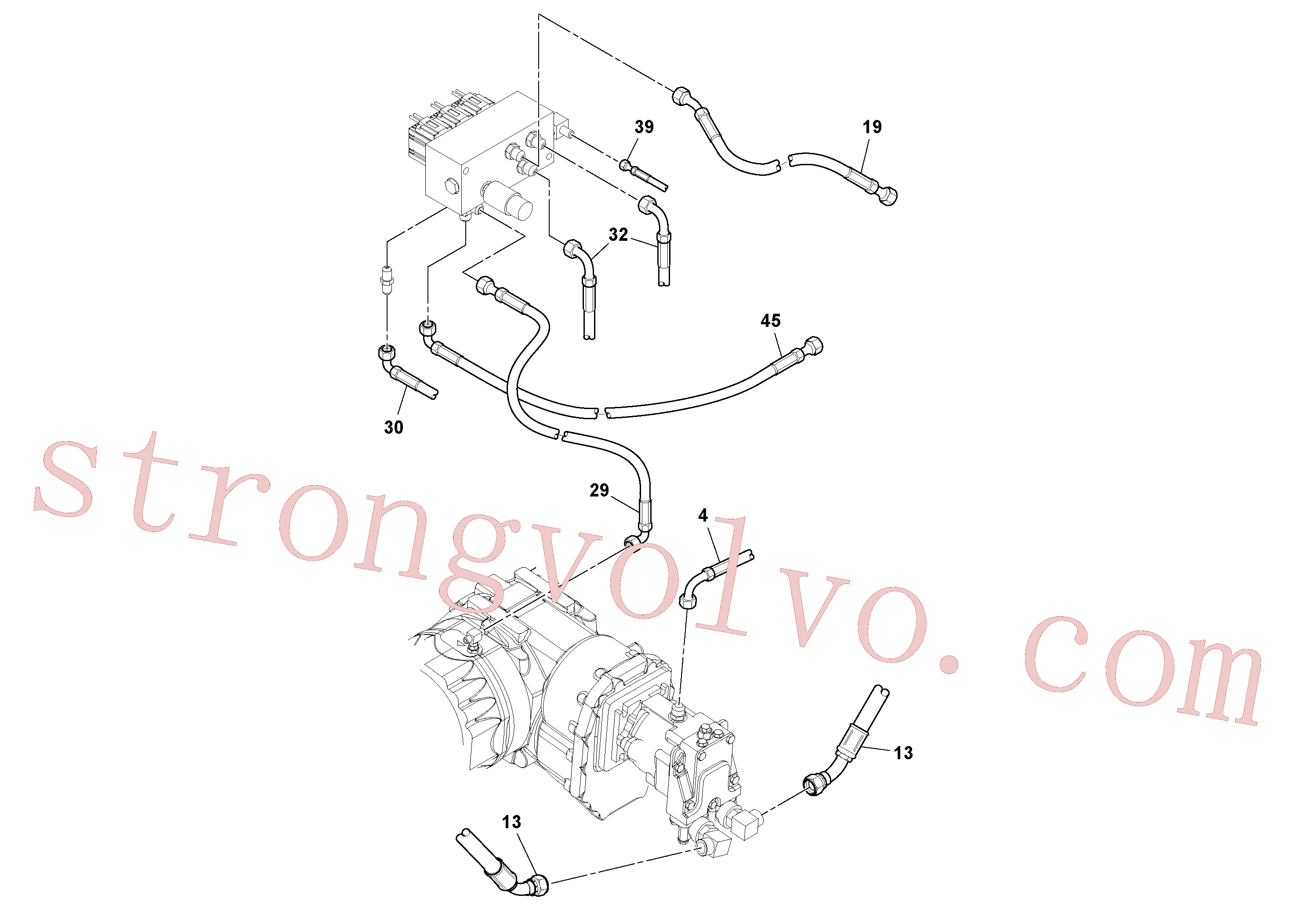 RM13333901 Volvo Instalação de mangueiras(1048982 Montagem)