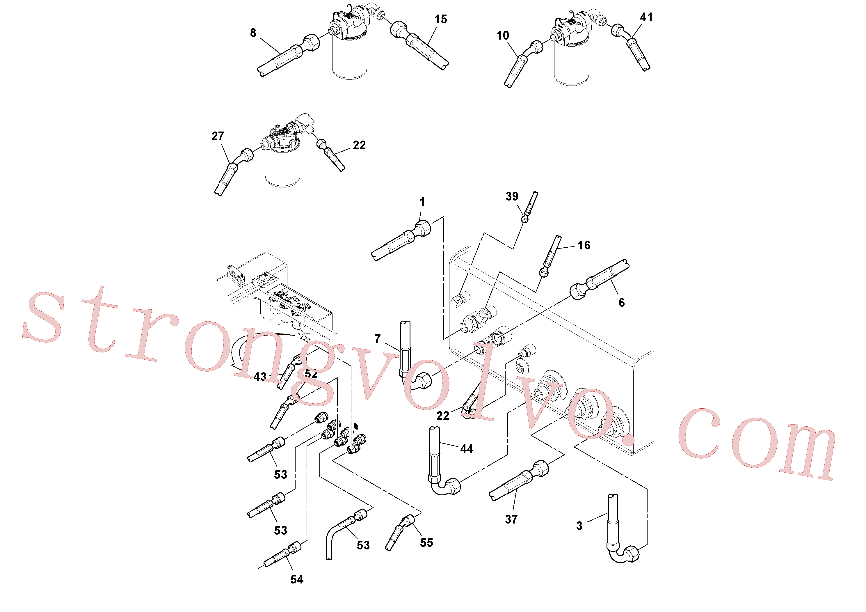 RM13204441 Volvo Instalação de mangueiras(1048983 Montagem)