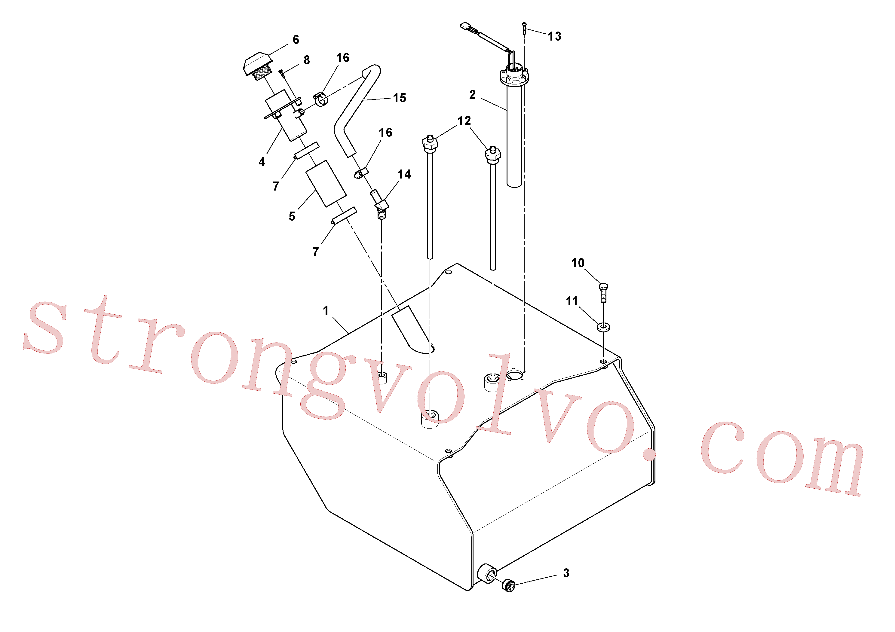 RM95220844 Braçadeira da mangueira Inscreva-se para Volvo Acessórios para escavadeira