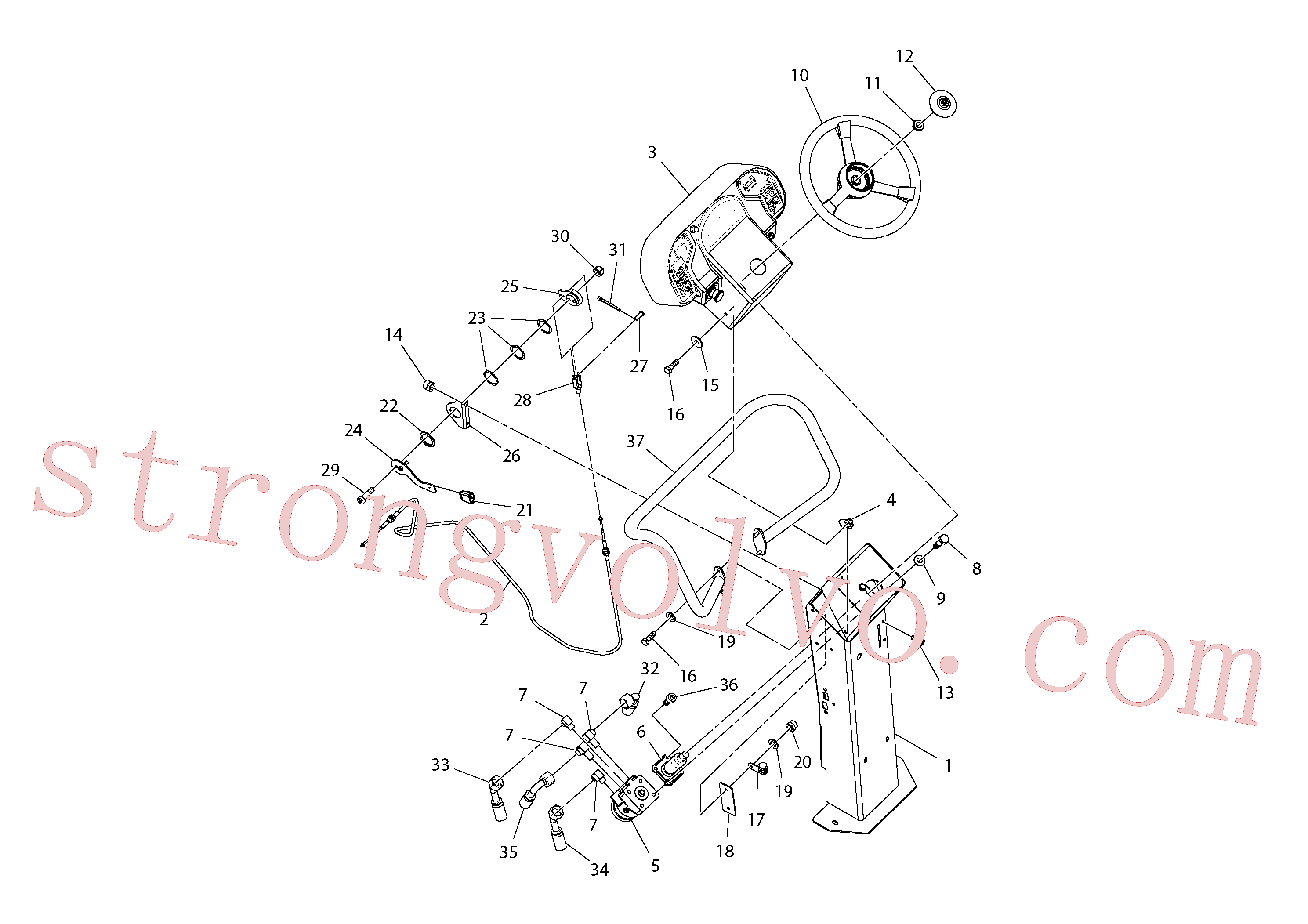 RM59901306 Volvo Conjunto de pedestal(1049140 Montagem)