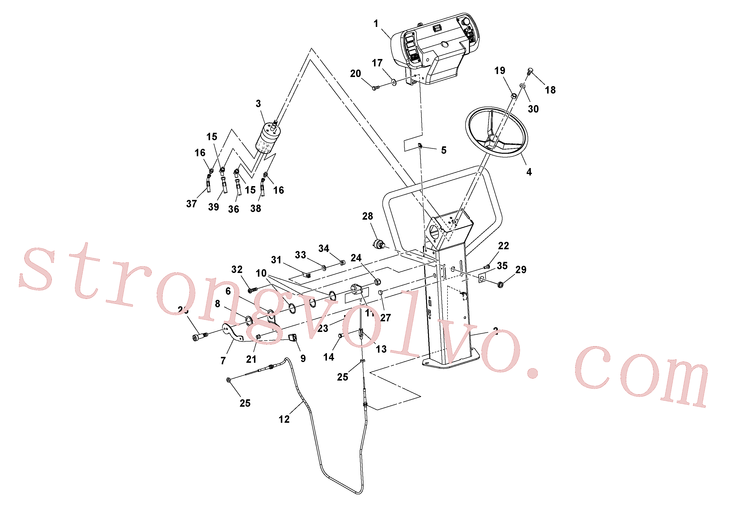 RM95371258 Volvo Conjunto de pedestal(1049187 Montagem)