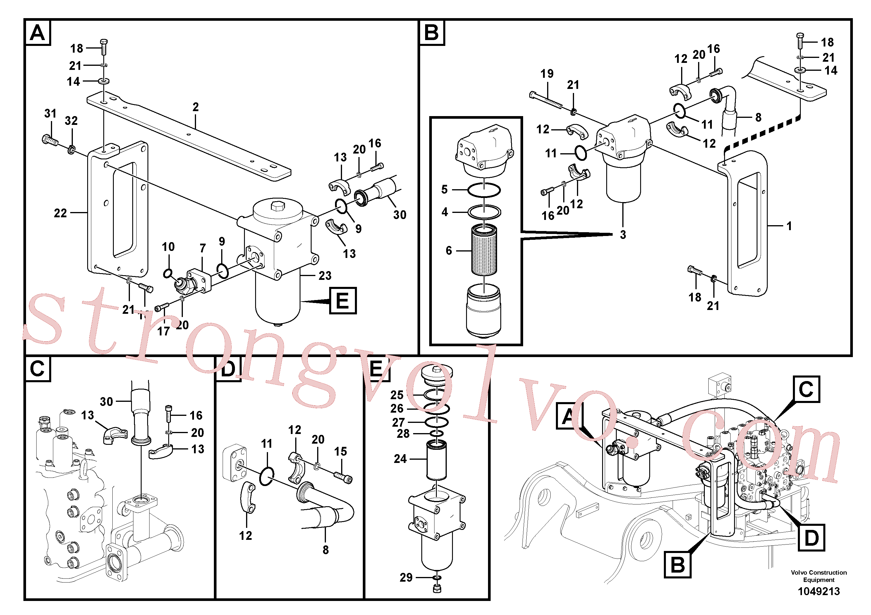 Volvo Montagem SA9566-41150 Anel de apoio Acessórios